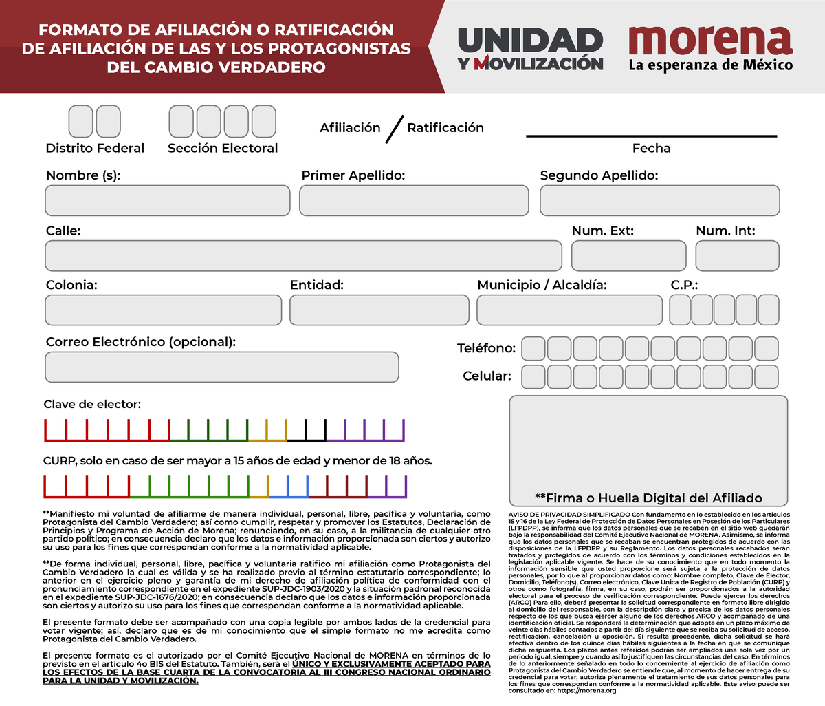 Formato-DE- AfiliciacióN-V9 (1) - FORMATO DE AFILIACIÓN O RATIFICACIÓN ...