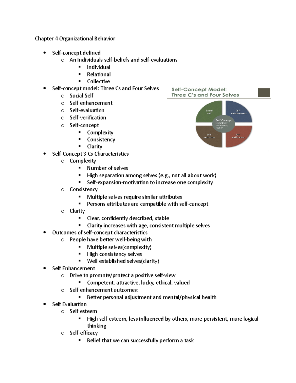 Chapter 4 Organizational Behavior Lecture Notes - Chapter 4 ...