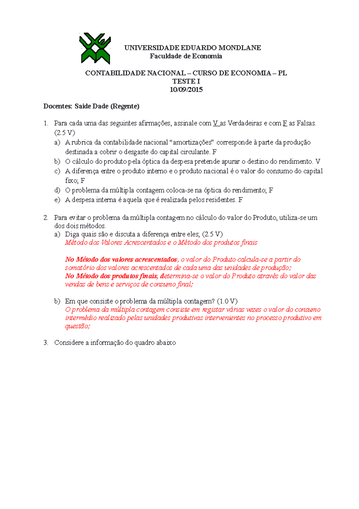 Guiao Teste CN 2015 PL - CONTABILIDADE NACIONAL - UNIVERSIDADE EDUARDO ...