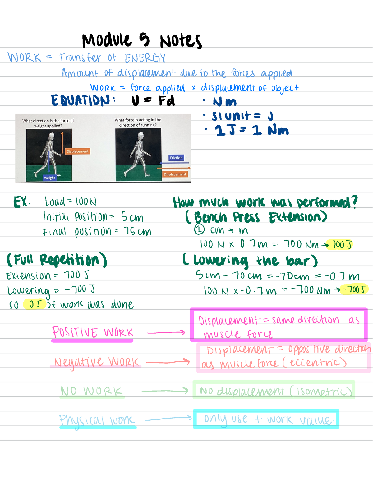 Biomechanics 4 - 3050 Lecture Notes Ch 5 - ####### Module 5 Notes WORK ...