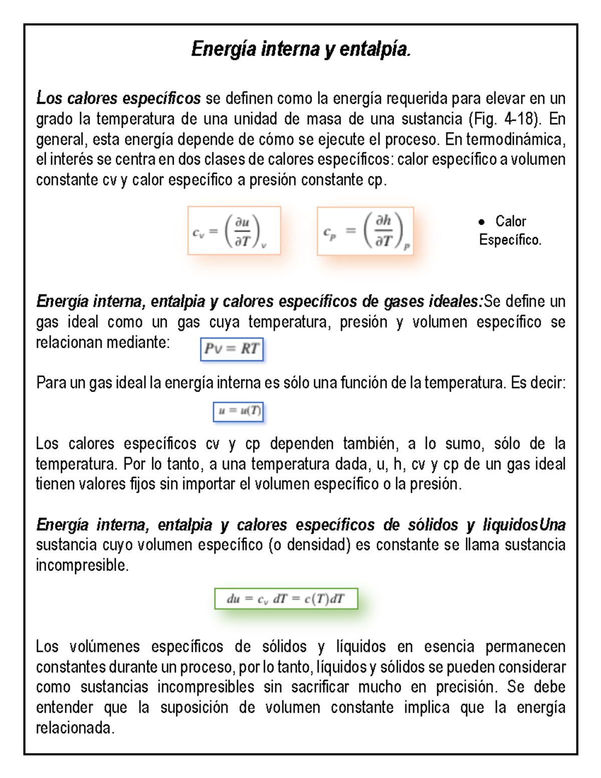 Energía Interna Y Entalpía (Documento) - Energía Interna Y Entalpía ...