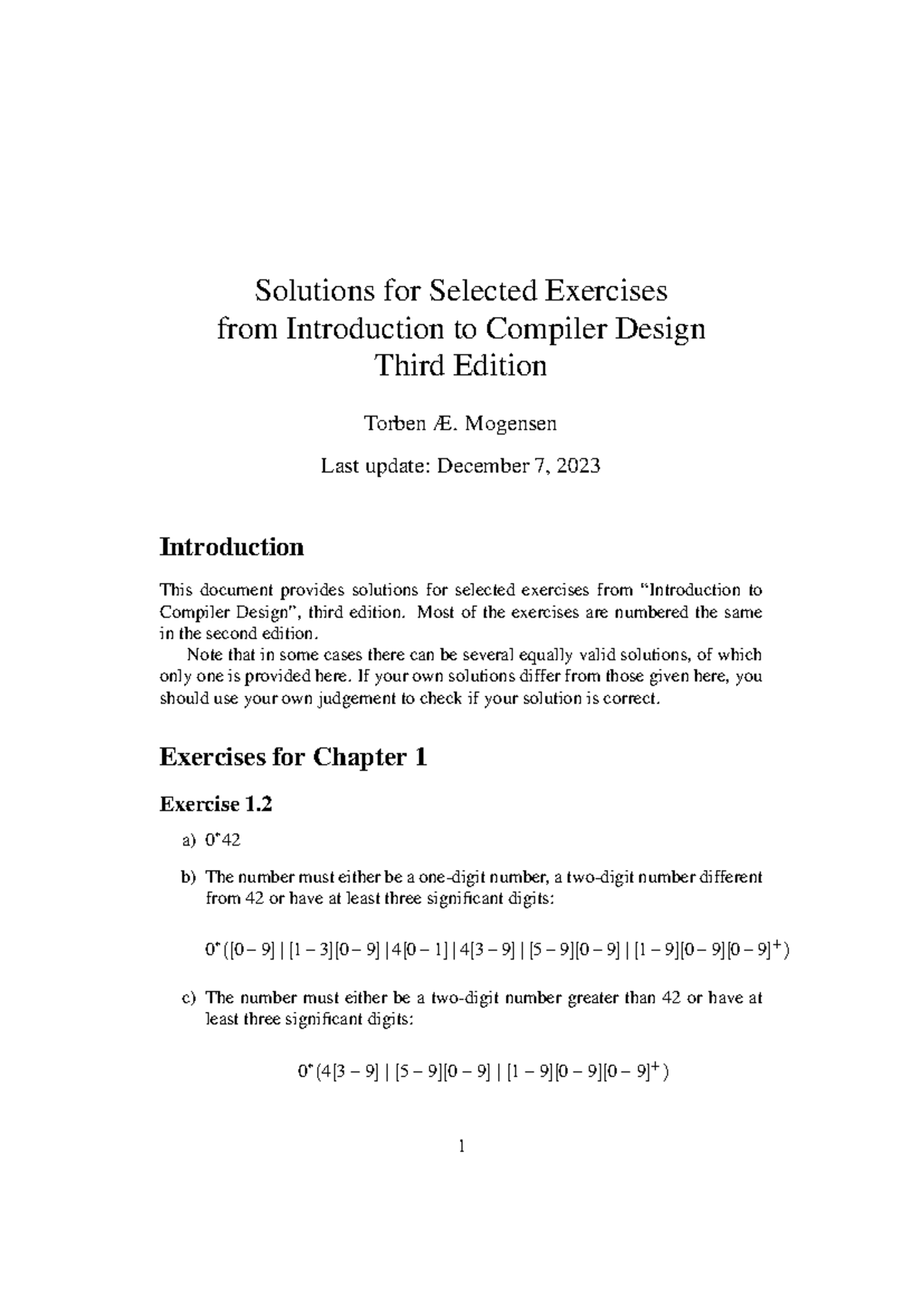 Solutions to textbook exercises - Solutions for Selected Exercises from ...