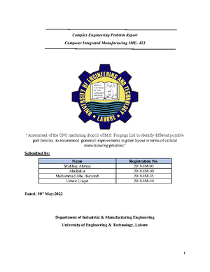 Group Technology and Cellular Manufacturing Techniques
