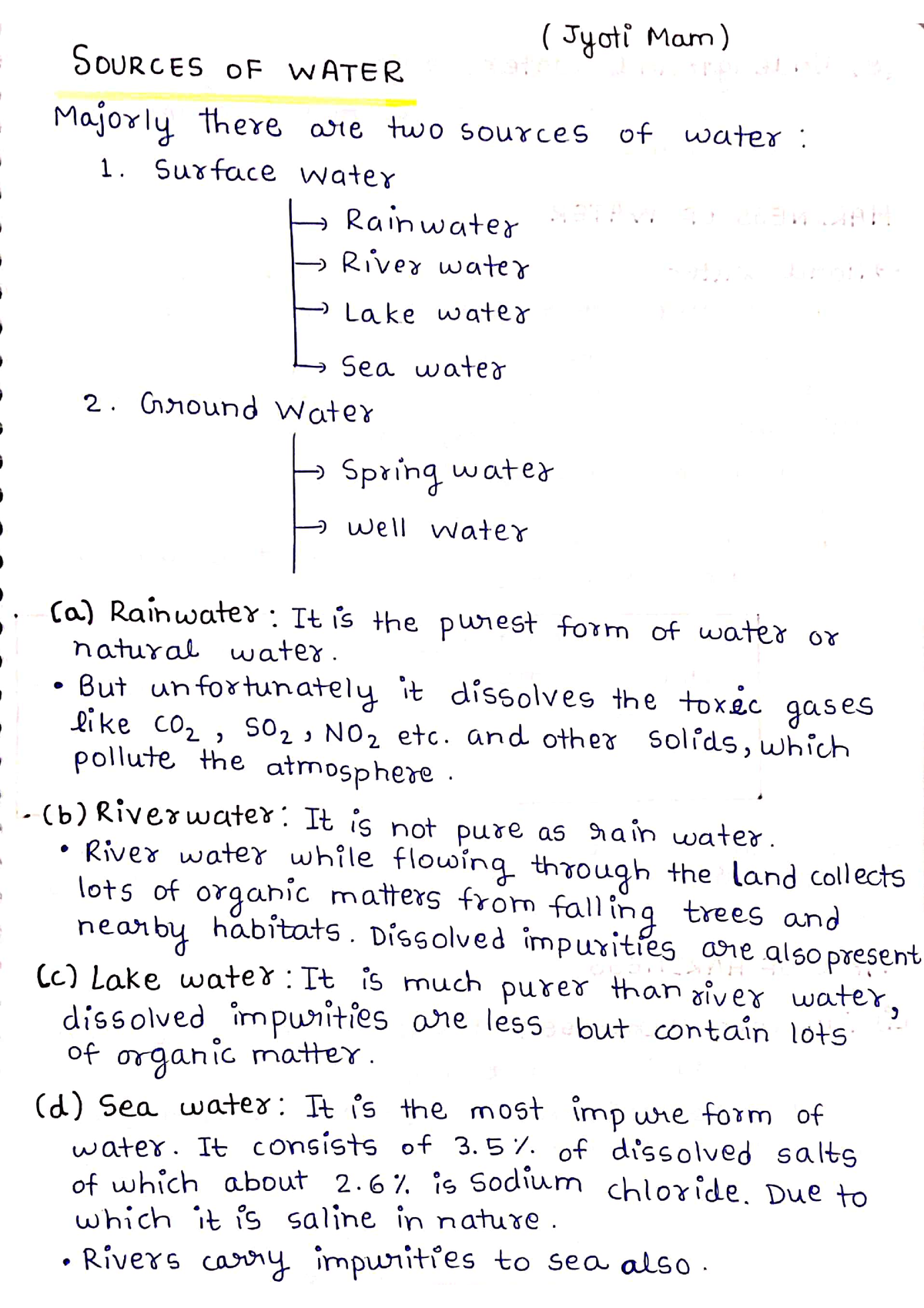 Chemistry Water Treatment Chemical engineering Studocu