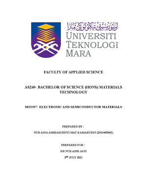 Chapter 3 - Lecture notes 3 - FACULTY OF MECHANICAL ENGINEERING MEC 481 ...