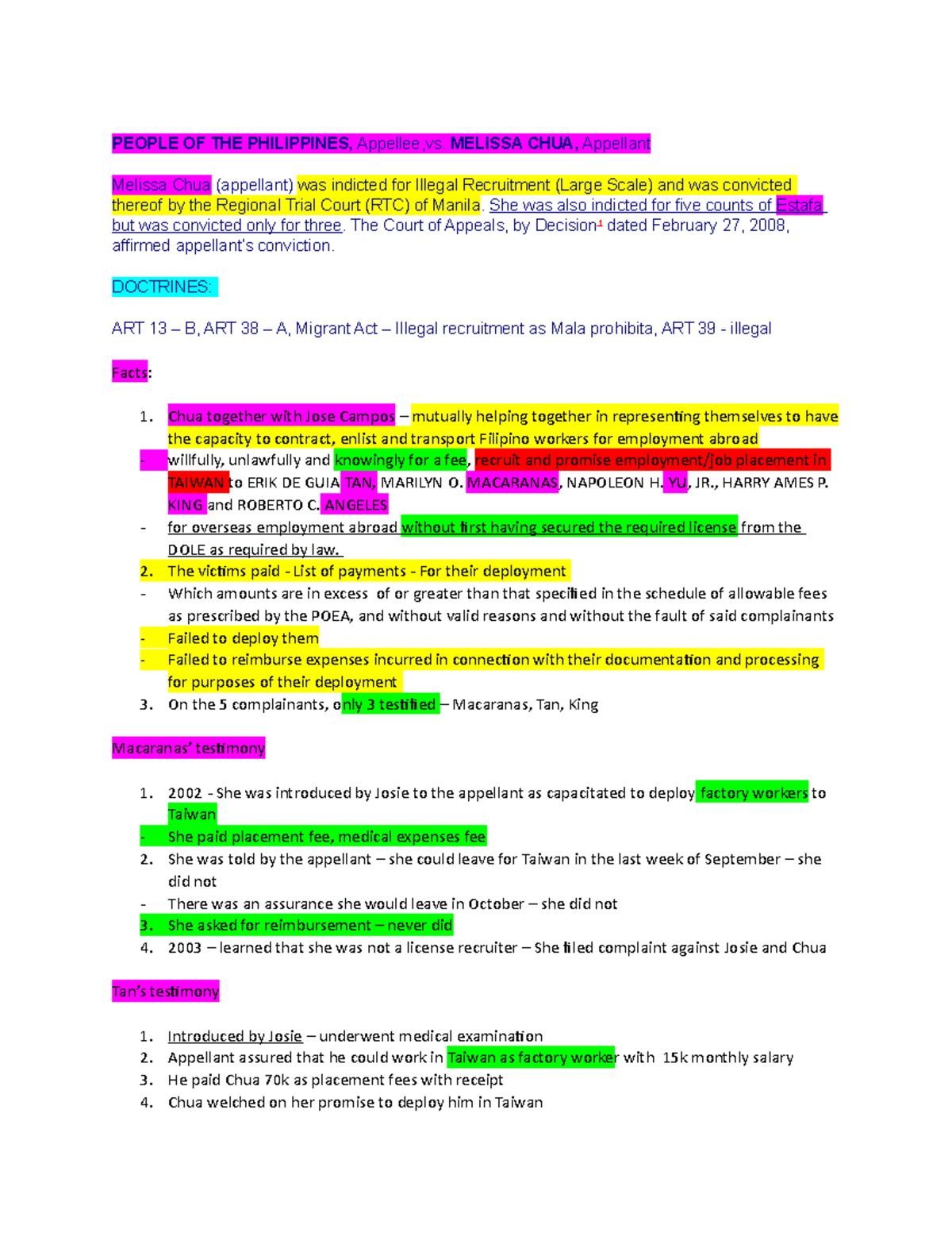 1 Large Scale - PP v Chua - PEOPLE OF THE PHILIPPINES, Appellee,vs ...