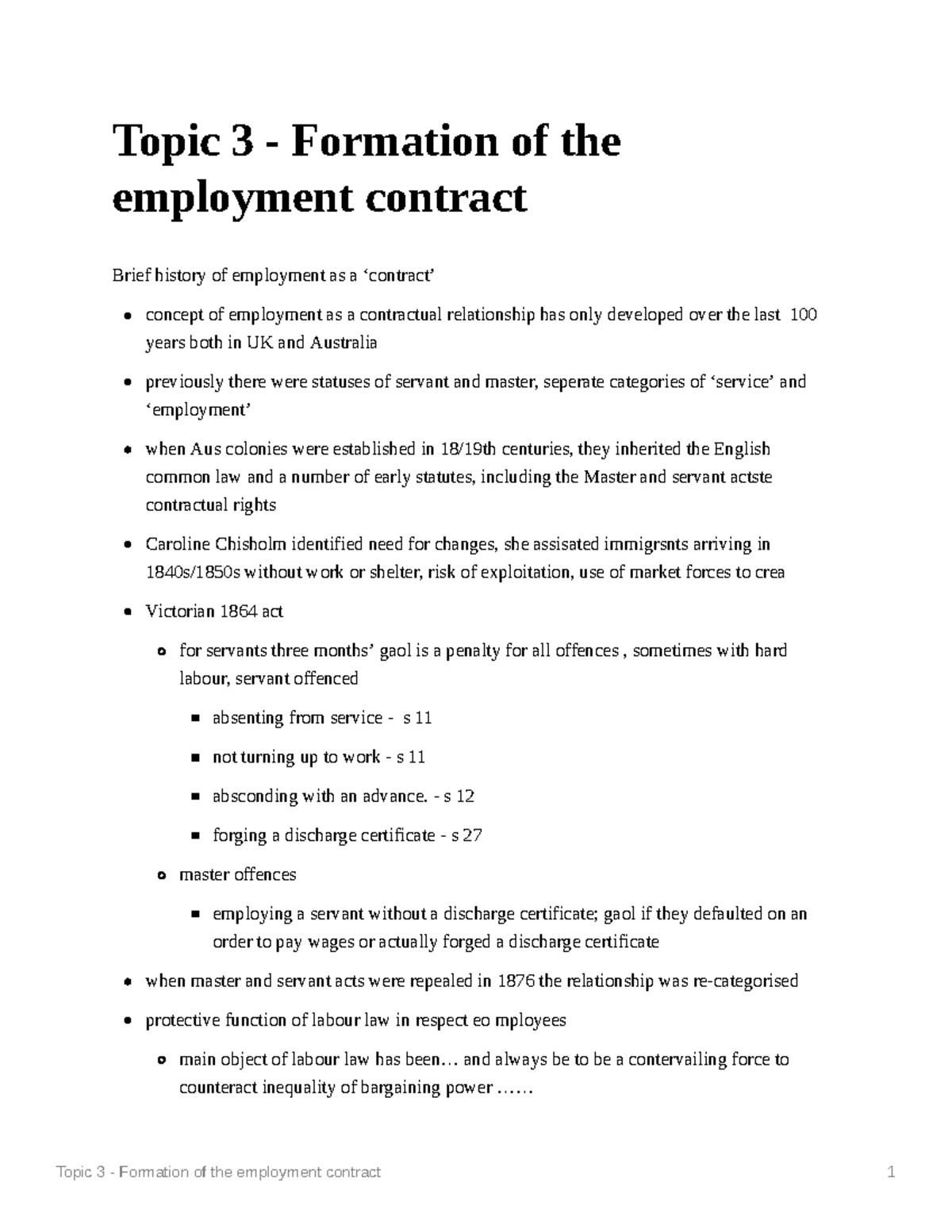 Topic 3 - Formation of the employment contract ...