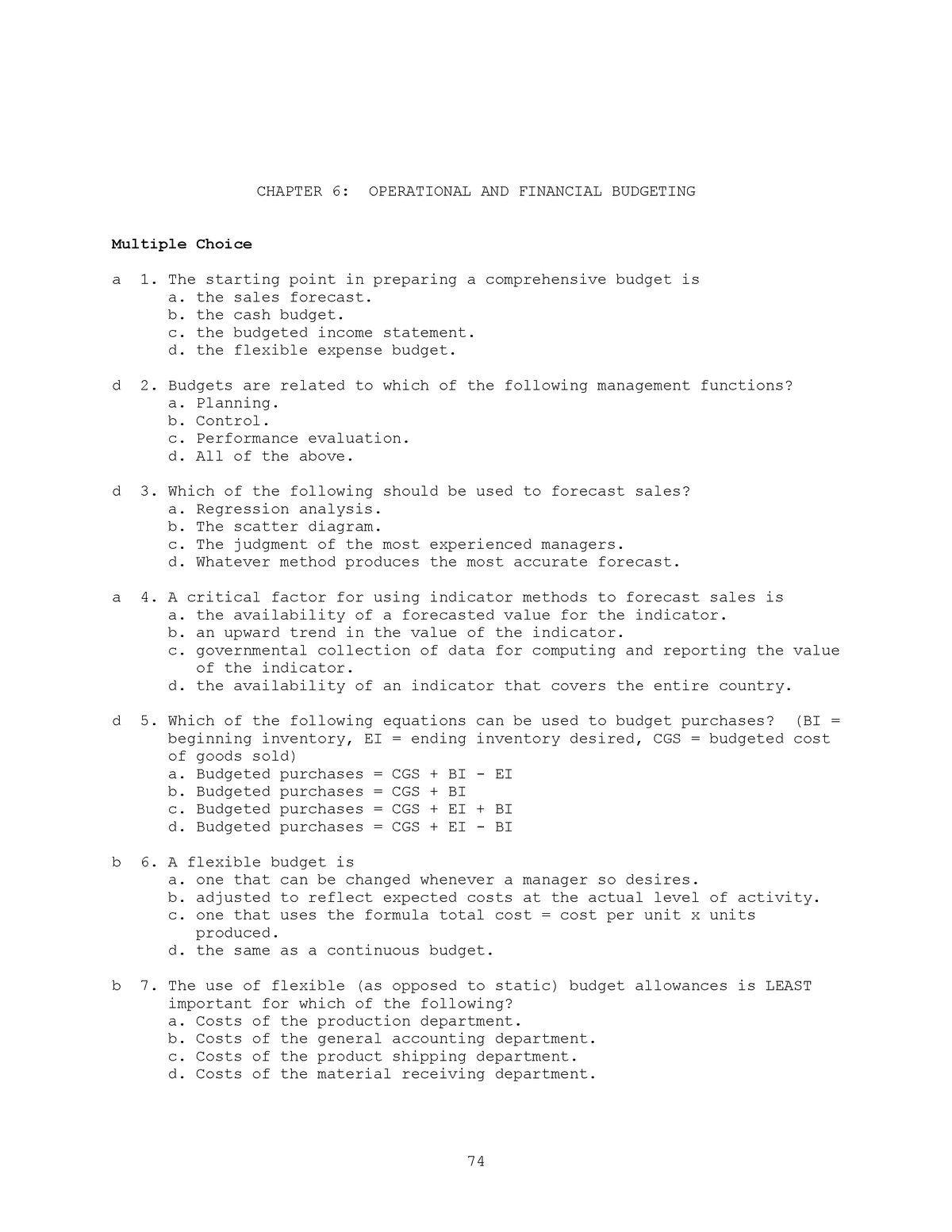 Tb ch06-operational-and-financial-analysis - CHAPTER 6: OPERATIONAL AND 