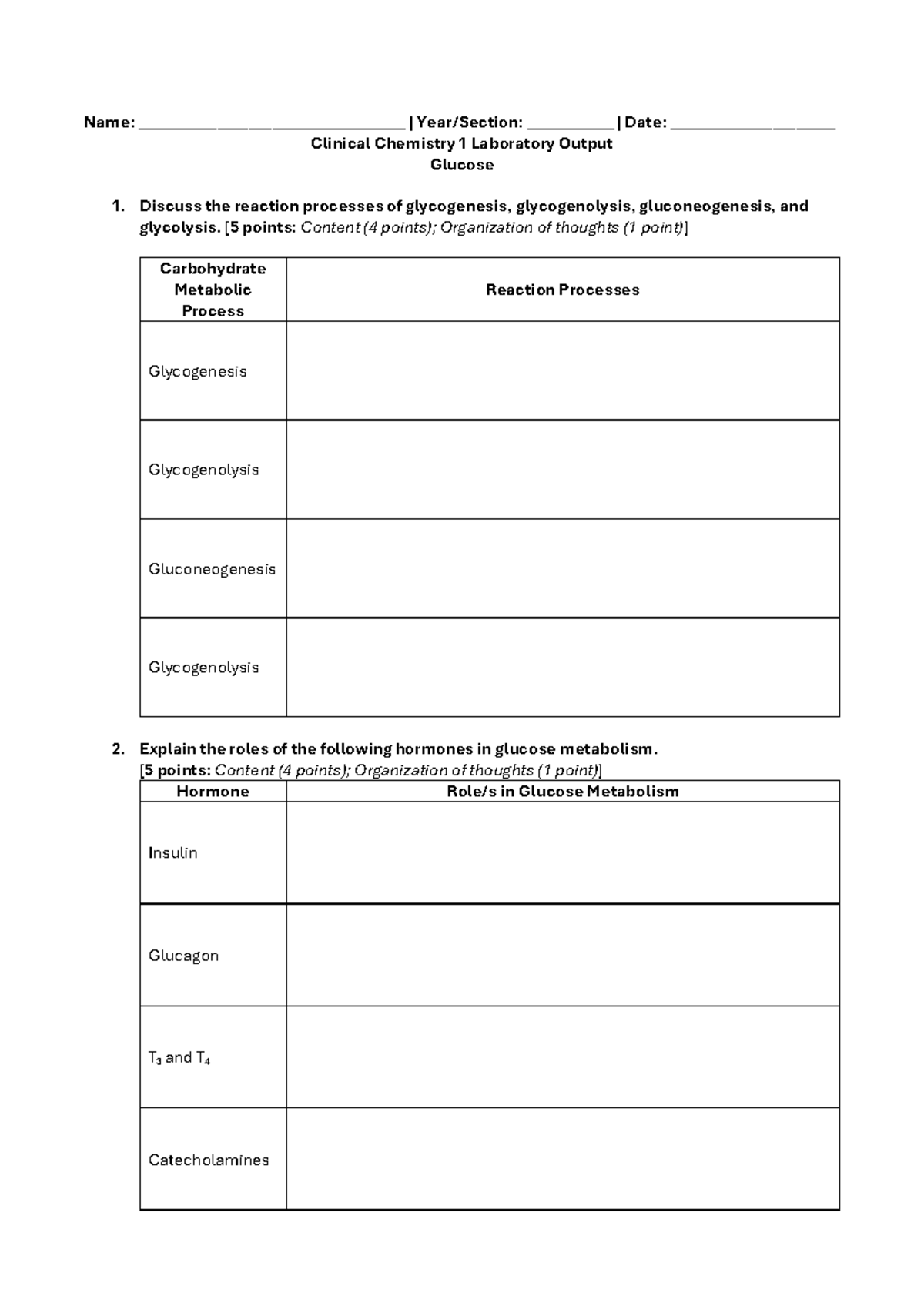 GlucoseLabOutput none Name