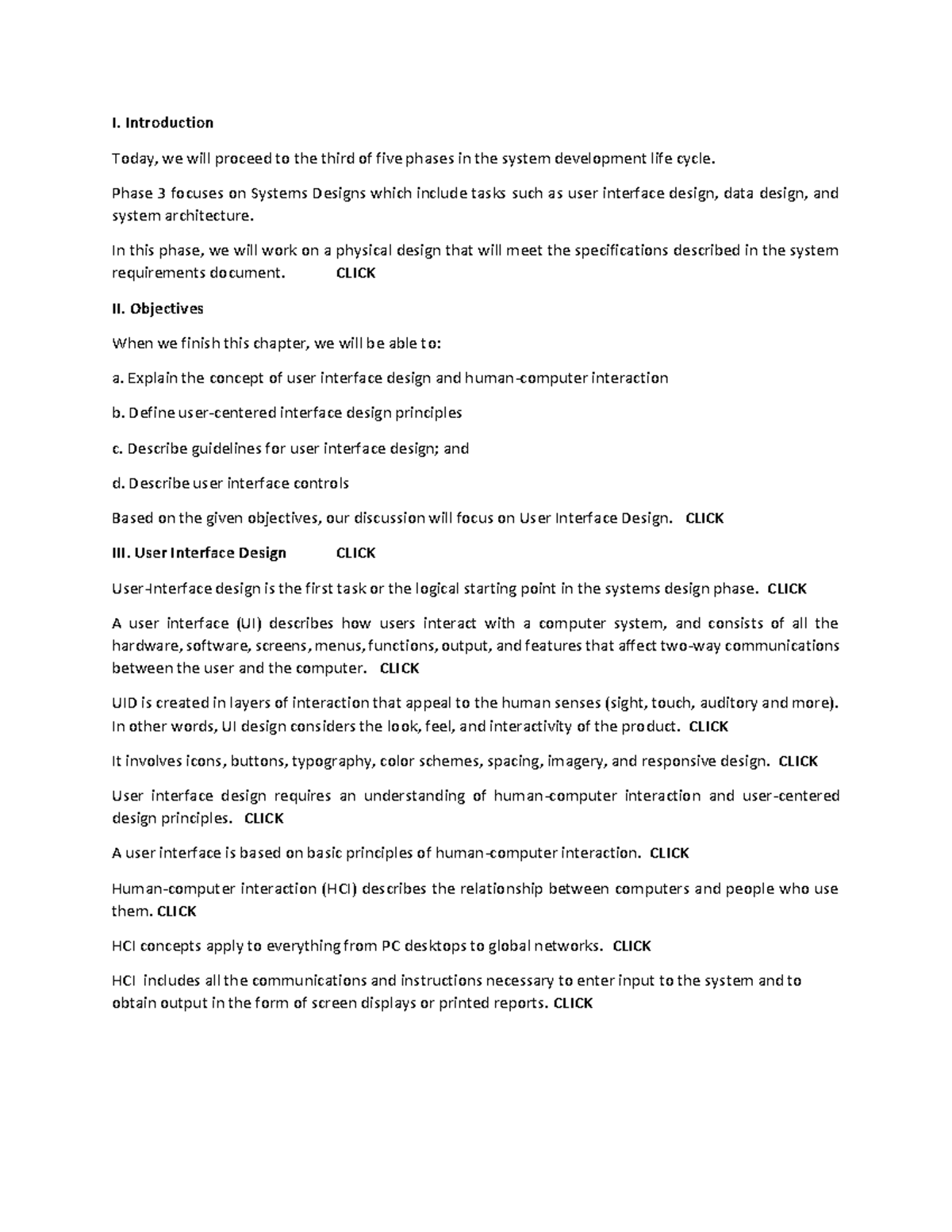 Chapter 3- Understanding User Interface Design - I. Introduction Today ...