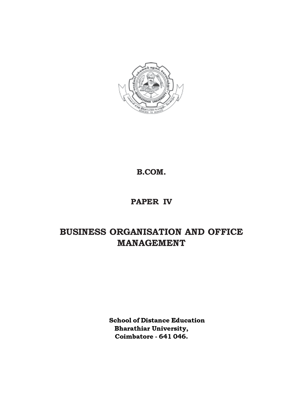 Business organisation and Office Management - B.com finance - Studocu