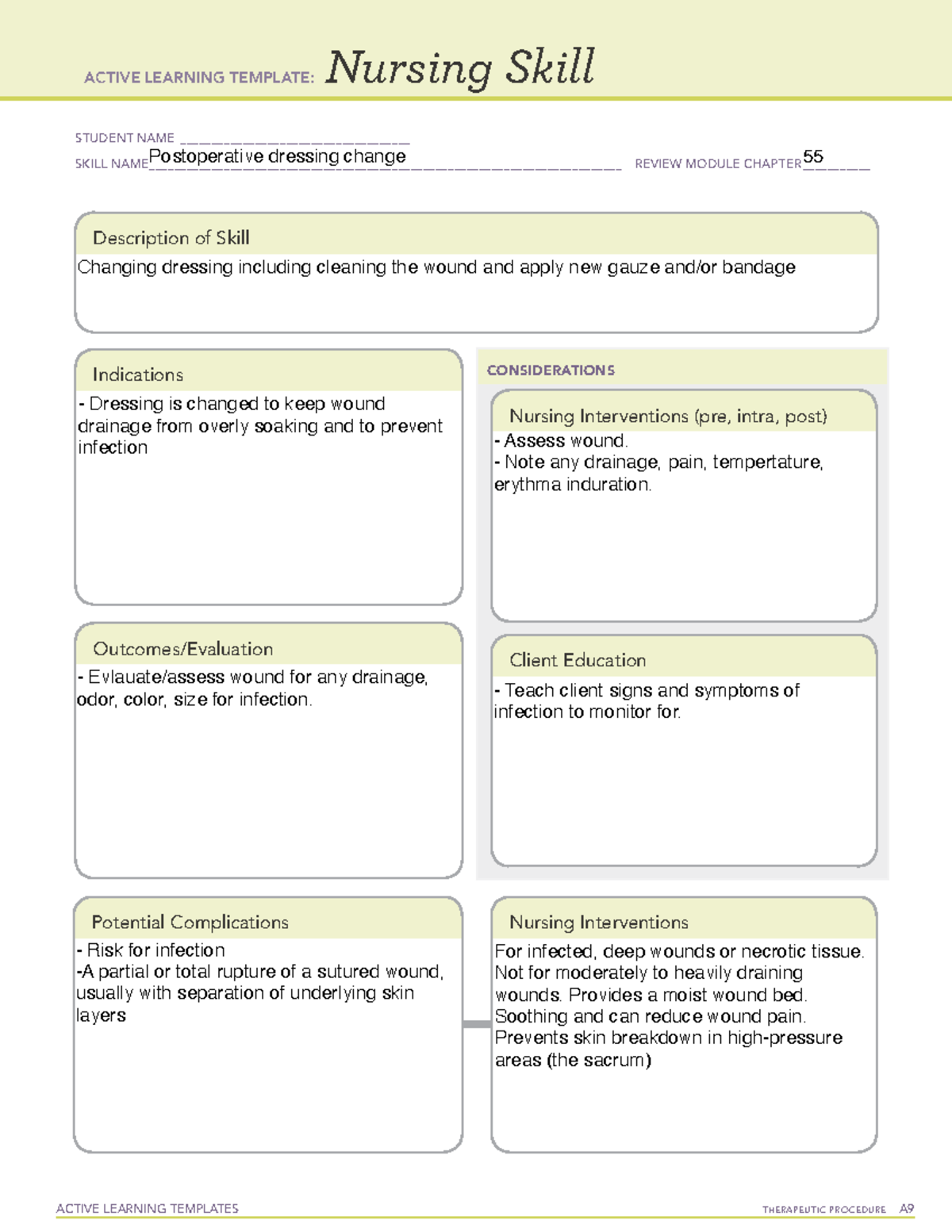 Active Learning Template Nursing Skill form - ACTIVE LEARNING TEMPLATES ...