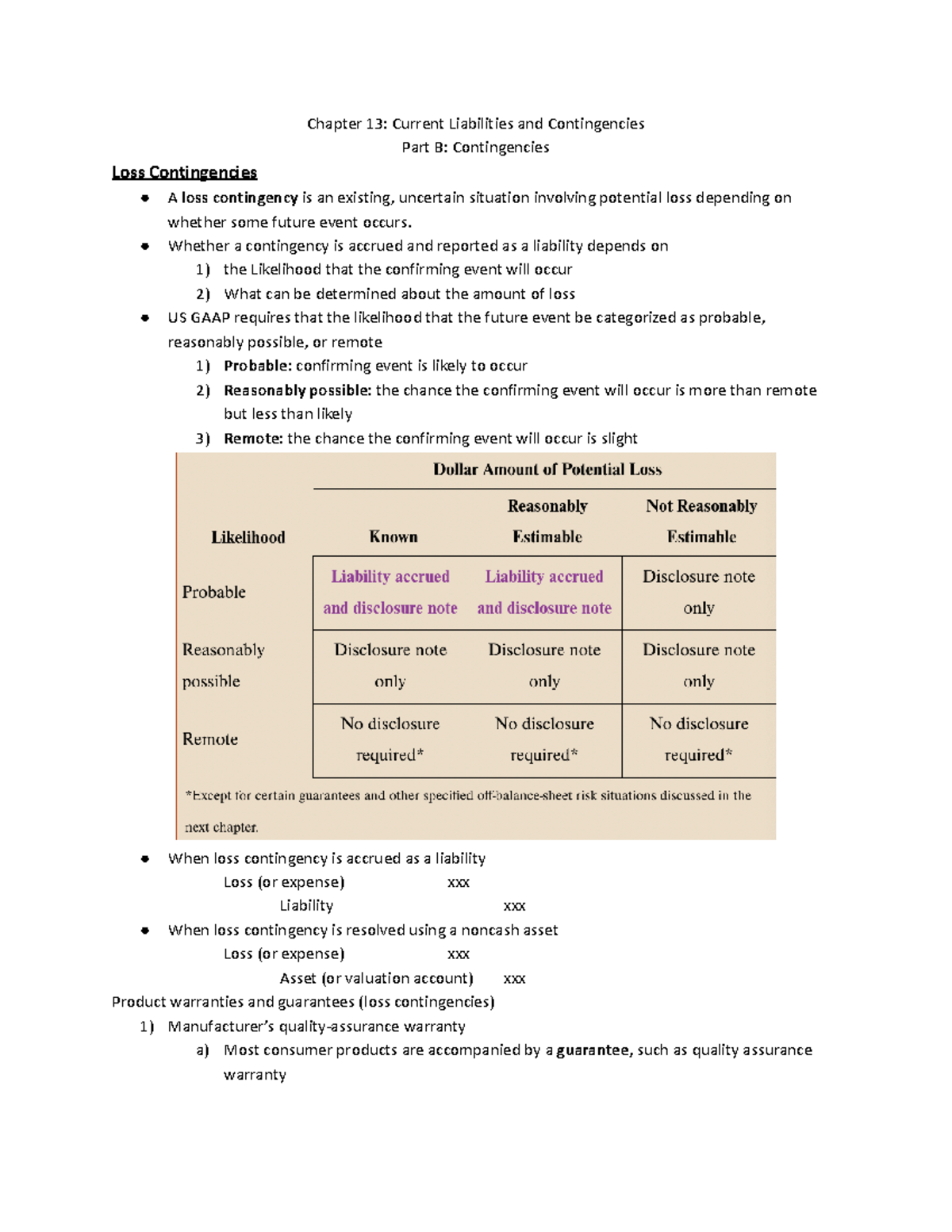 Chapter 13 Part B - Chapter 13: Current Liabilities And Contingencies ...