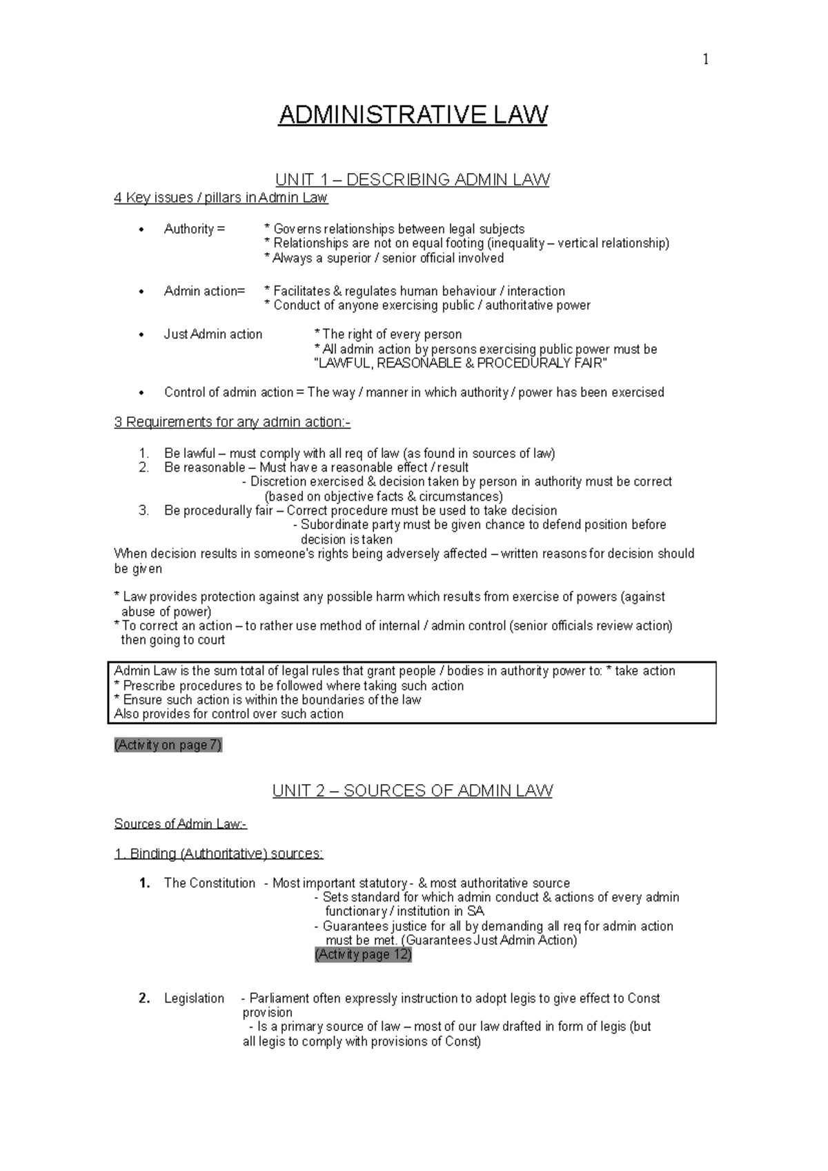 Summary-Notes - Criminal procedure - ADMINISTRATIVE LAW UNIT 1 ...