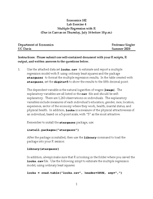 Economics 102 Sample Multiple-Choice Questions For Exam 1 Su2020 ...