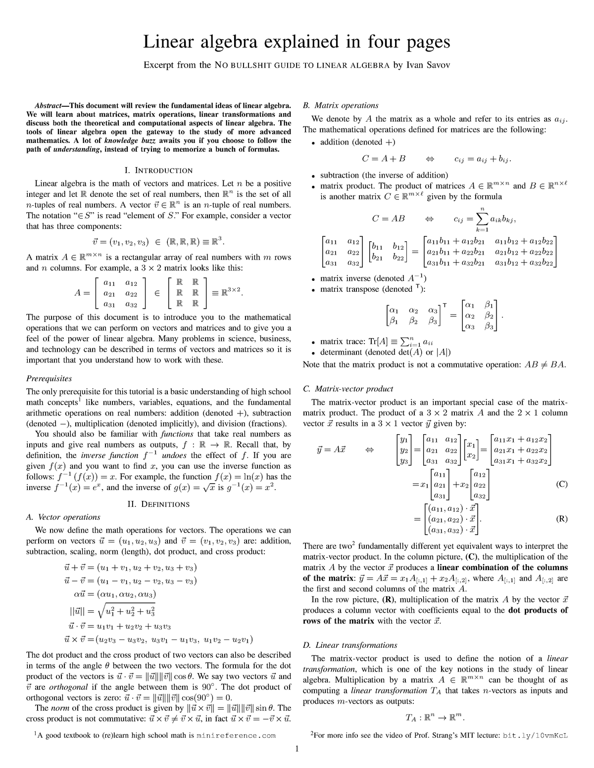 Linear Algebra Explained Studocu