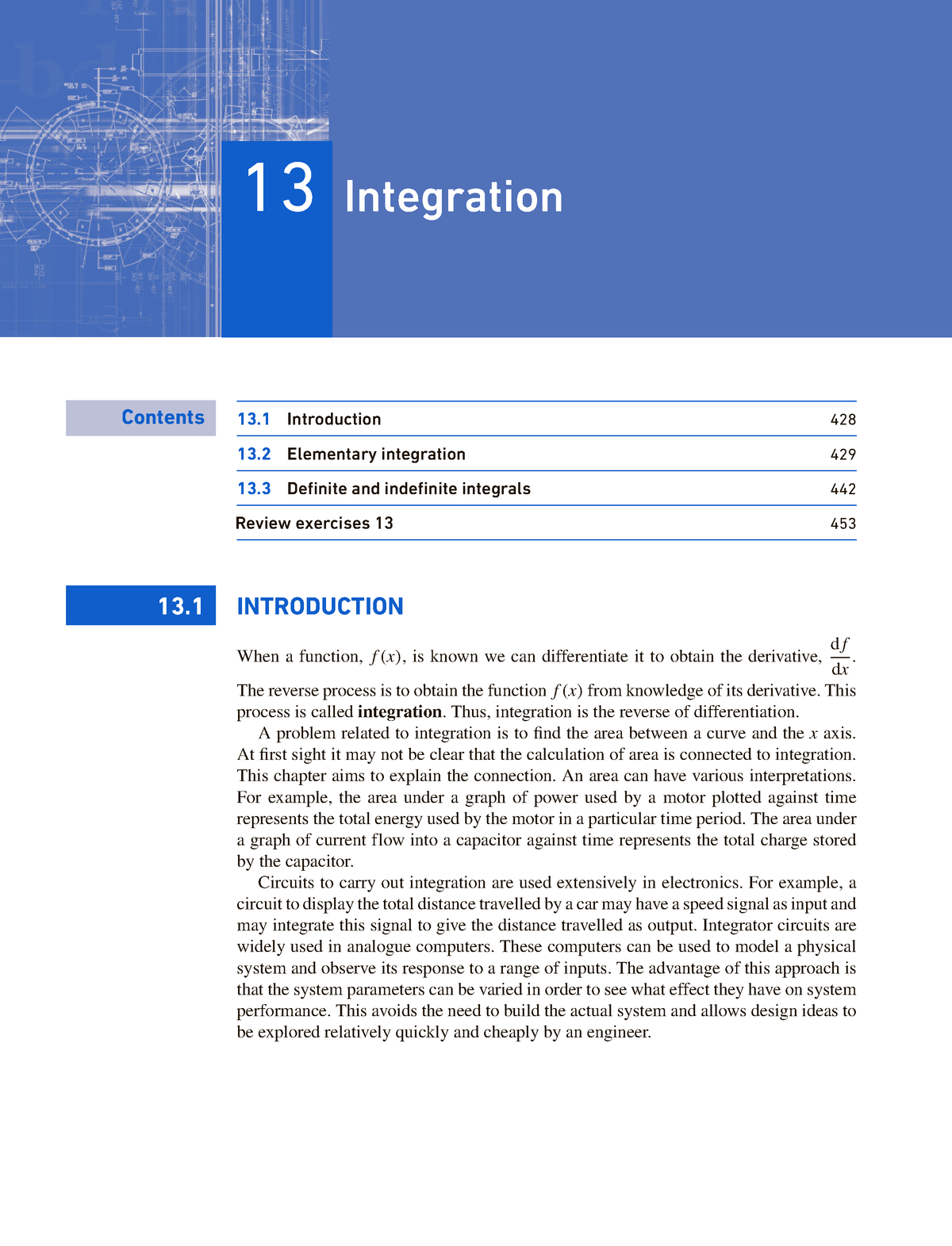 Matematika Teknik BAB 13 Integrasi - 13 Integration Contents 13 ...