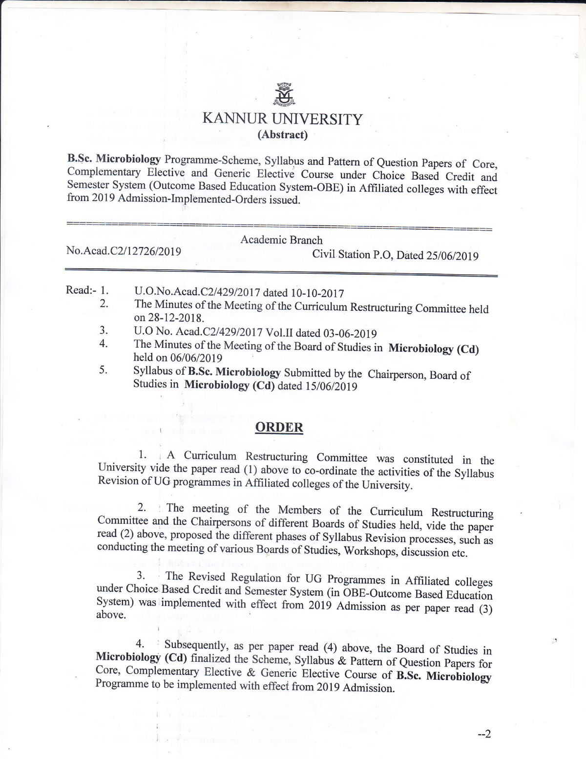 Microbiology 2019 Syllabus Corrected 4 7 19 Cx SOIA 7 - Ffi KANNUR ...