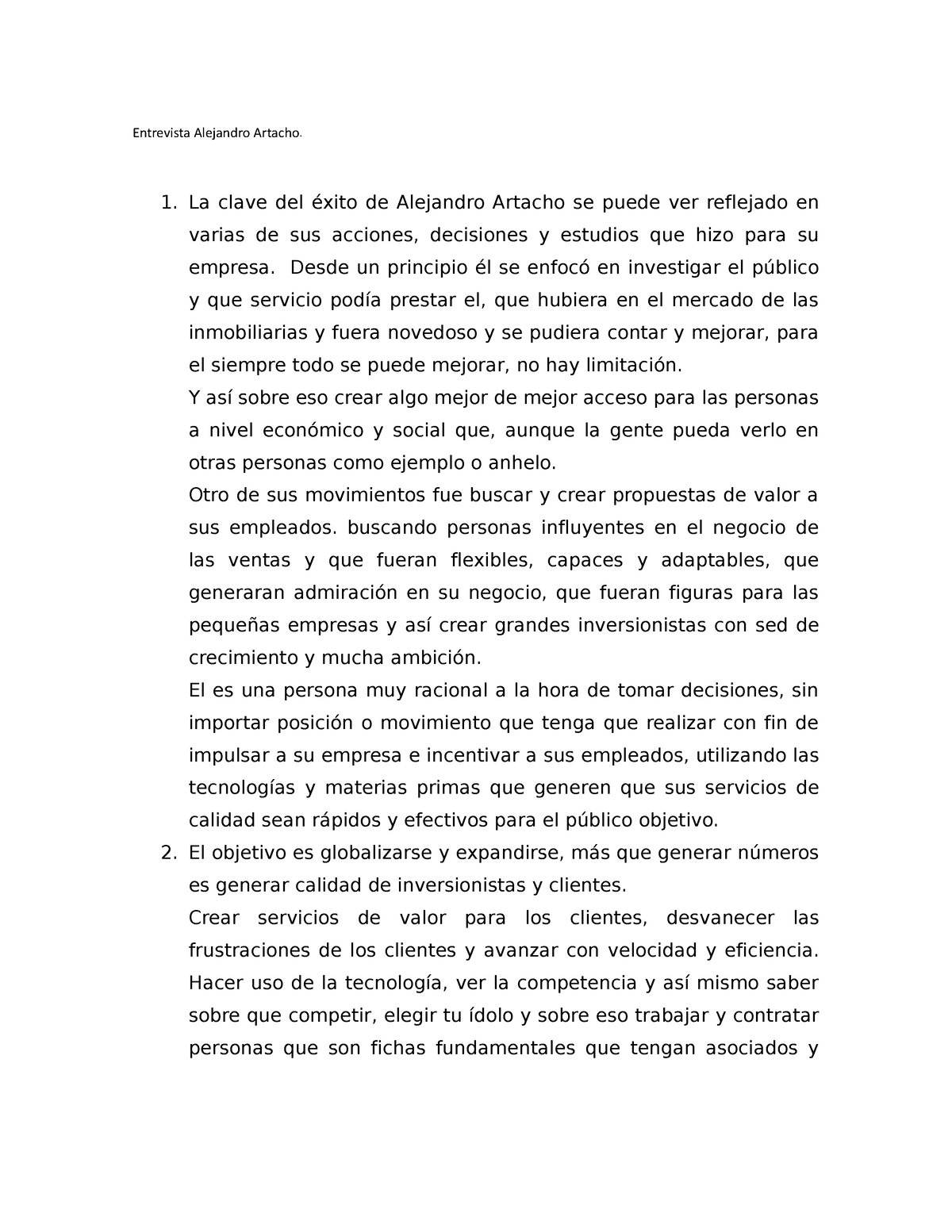 Entrevista Alejandro Artacho - La clave del éxito de Alejandro Artacho ...