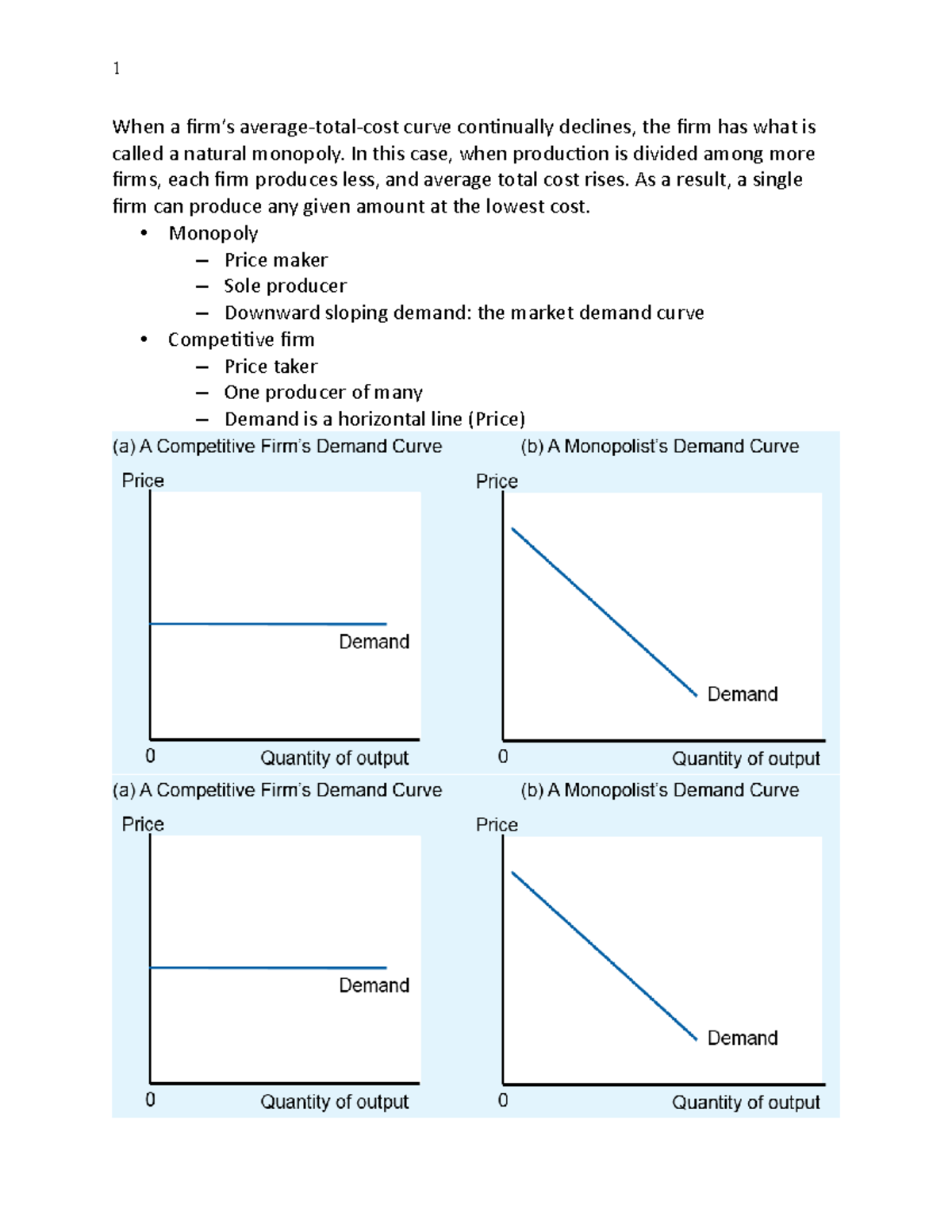 Chapter 15 - Monopoly P2 - 1 When A Firm’s Average-total-cost Curve ...