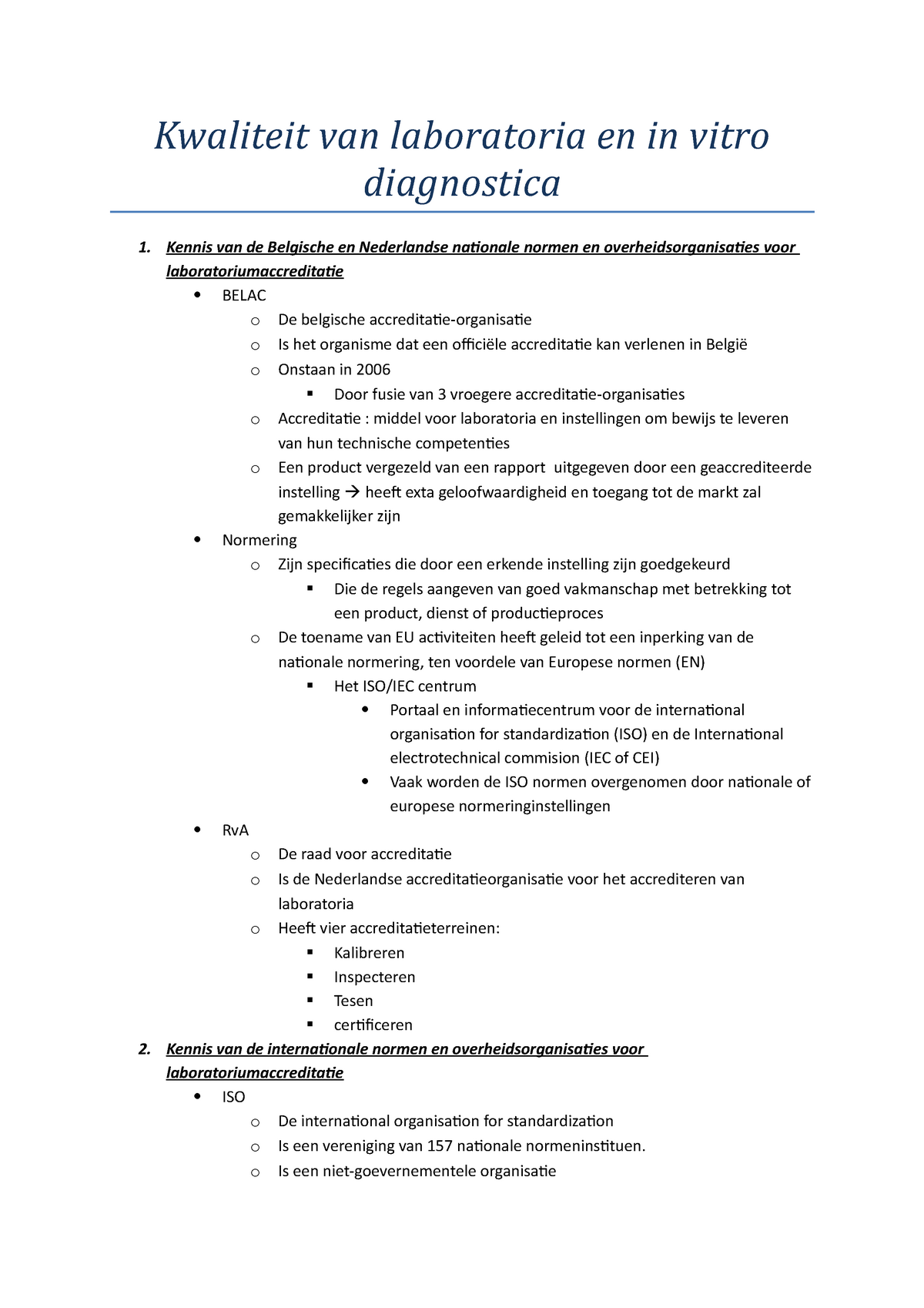 Kwaliteit Van Laboratoria En In Vitro Diagnostica - Kwaliteit Van ...