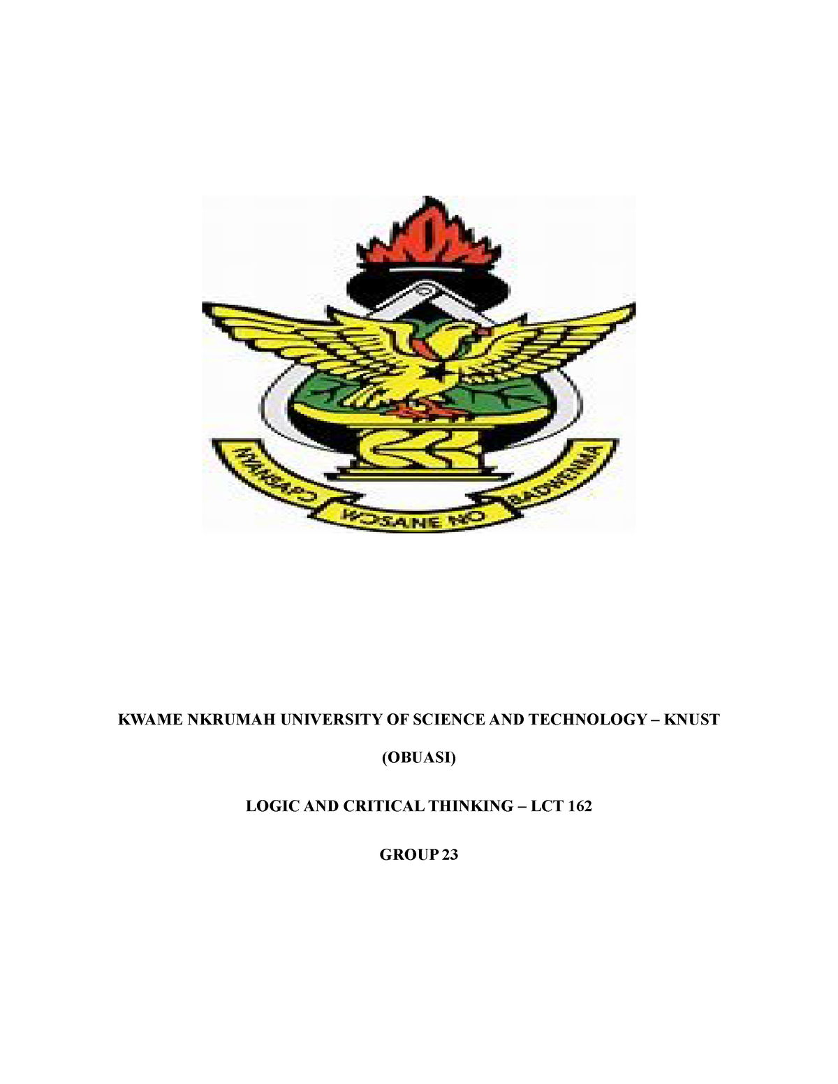 sample thesis from knust