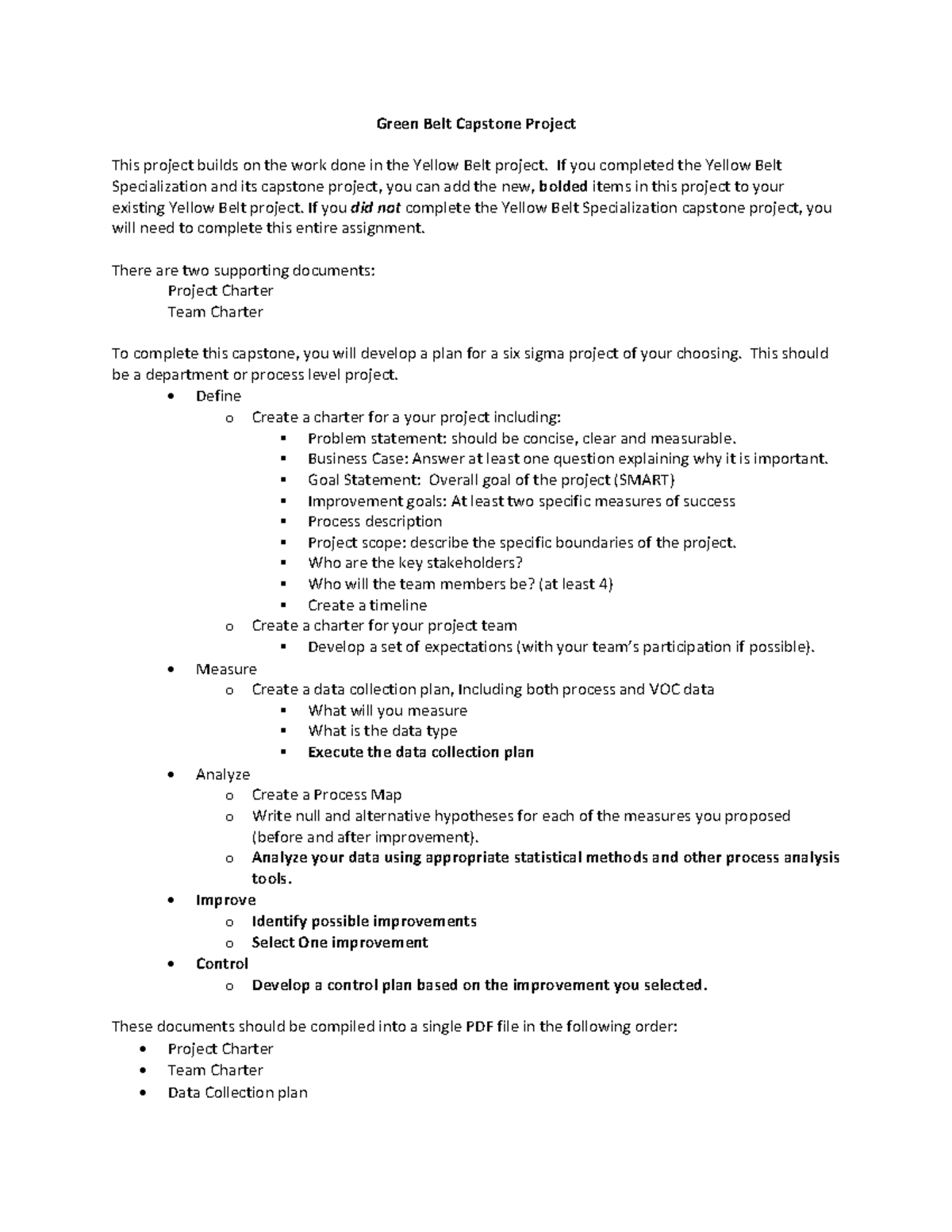 capstone project six sigma