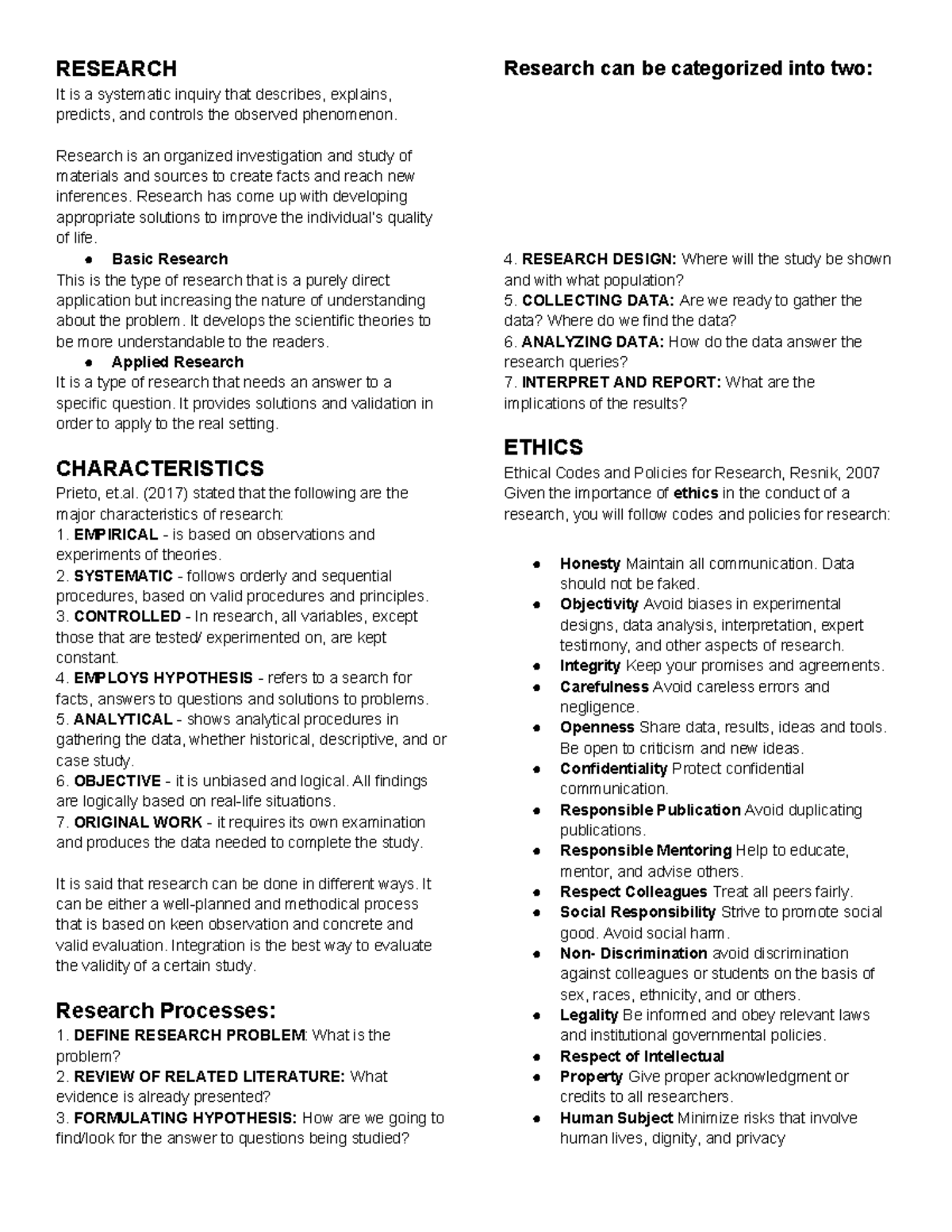 Research - RESEARCH It is a systematic inquiry that describes, explains ...
