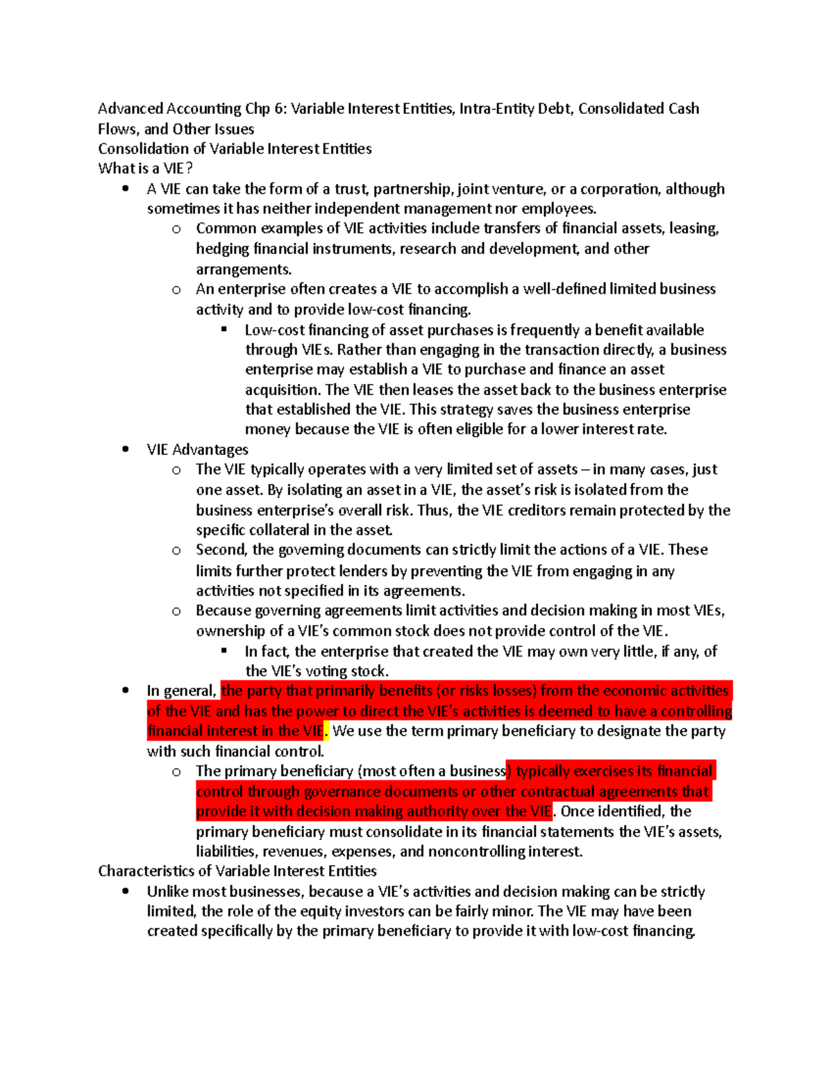 Advanced Accounting Chapter 6 Book Notes - Advanced Accounting Chp 6 ...