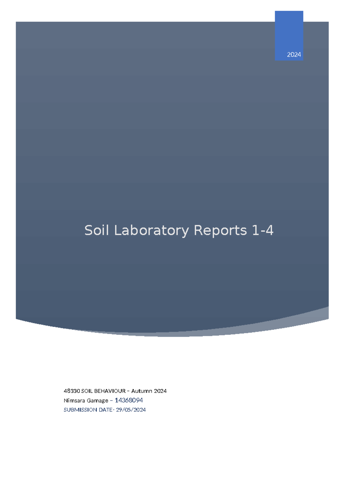 Laboratory Report 1 NRG - Laboratory Report 1: Soil Compaction ...
