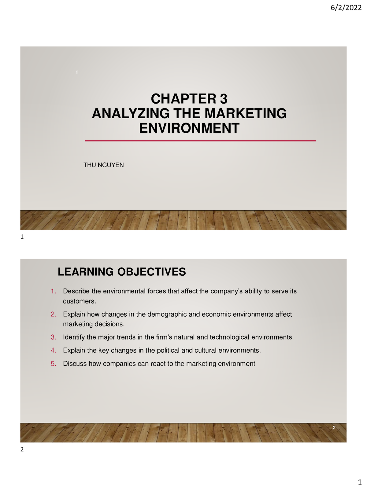 Chapter 3- Analyse The Marketing Environment - CHAPTER 3 ANALYZING THE ...