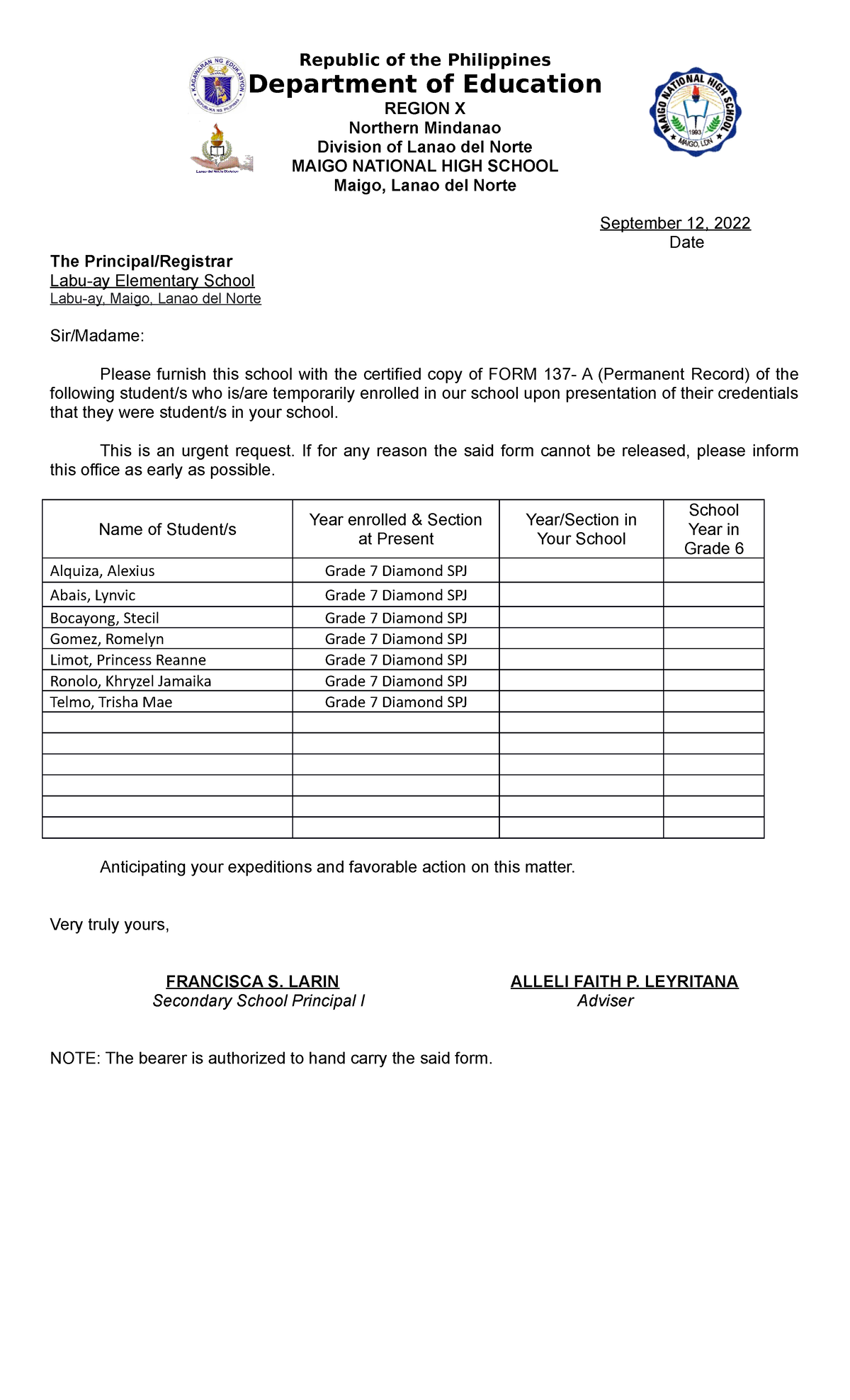 deped-form-137-template