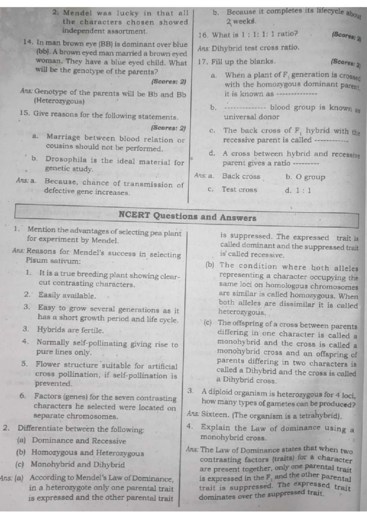 Ch3 pg:14 - Lecture notes and ncert solutions - Zoology - Studocu