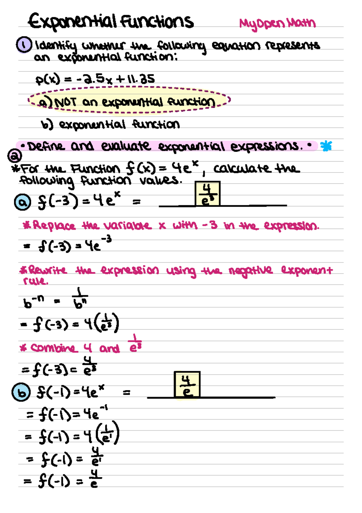 Exponential Functions-My Open Math Homework - 1234 - Studocu