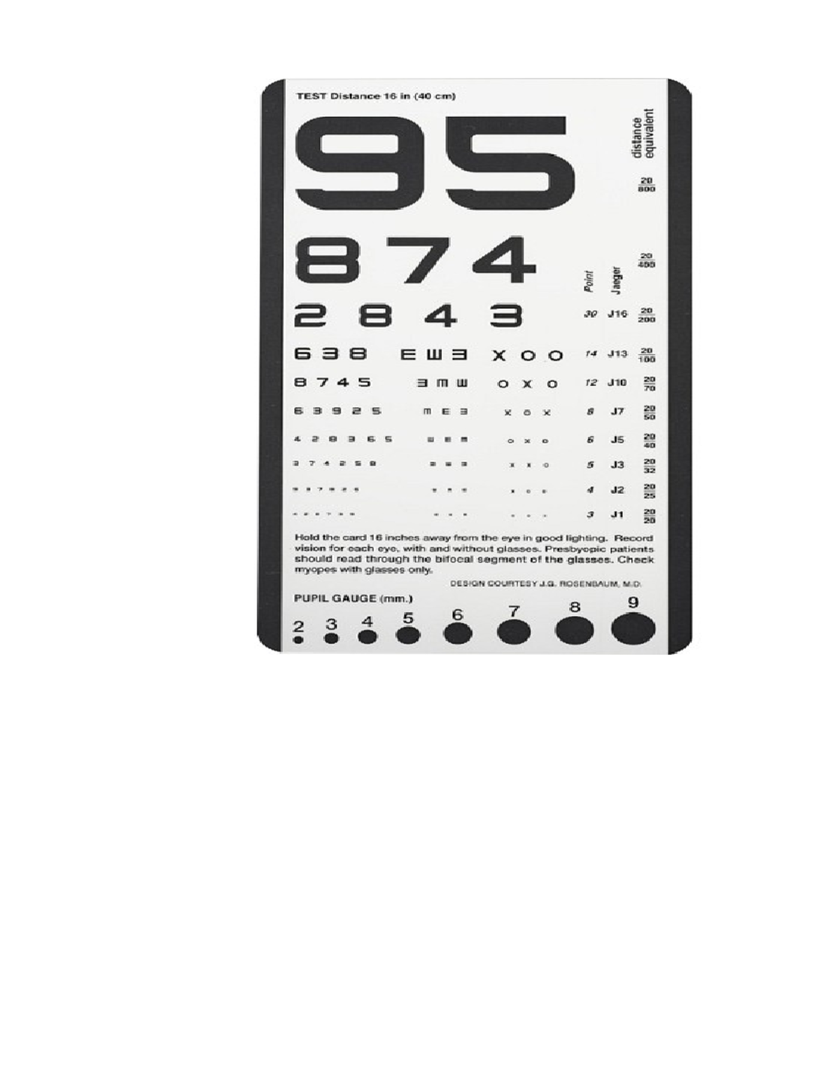 Rosenbaum-Eye-Chart - ROSENBAUM - health assessment - Studocu