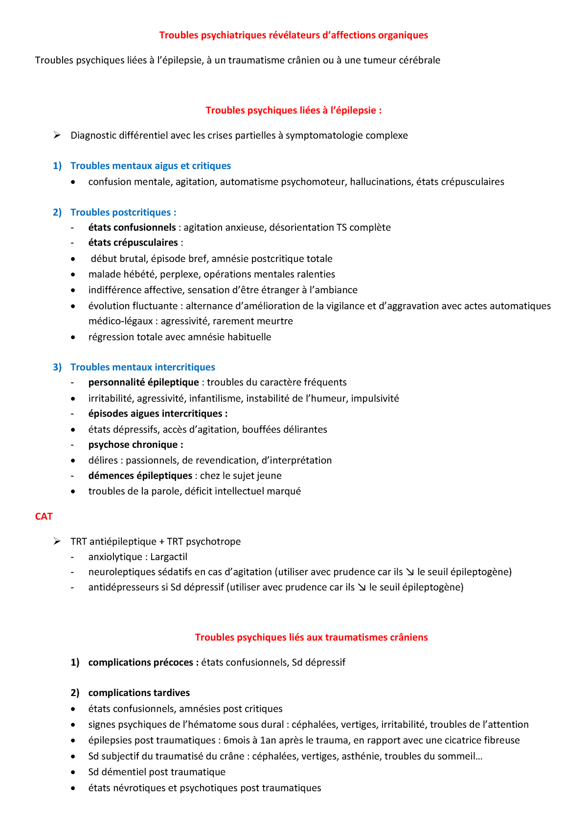 Troubles Psychiatriques Révélateurs - Troubles Psychiatriques ...