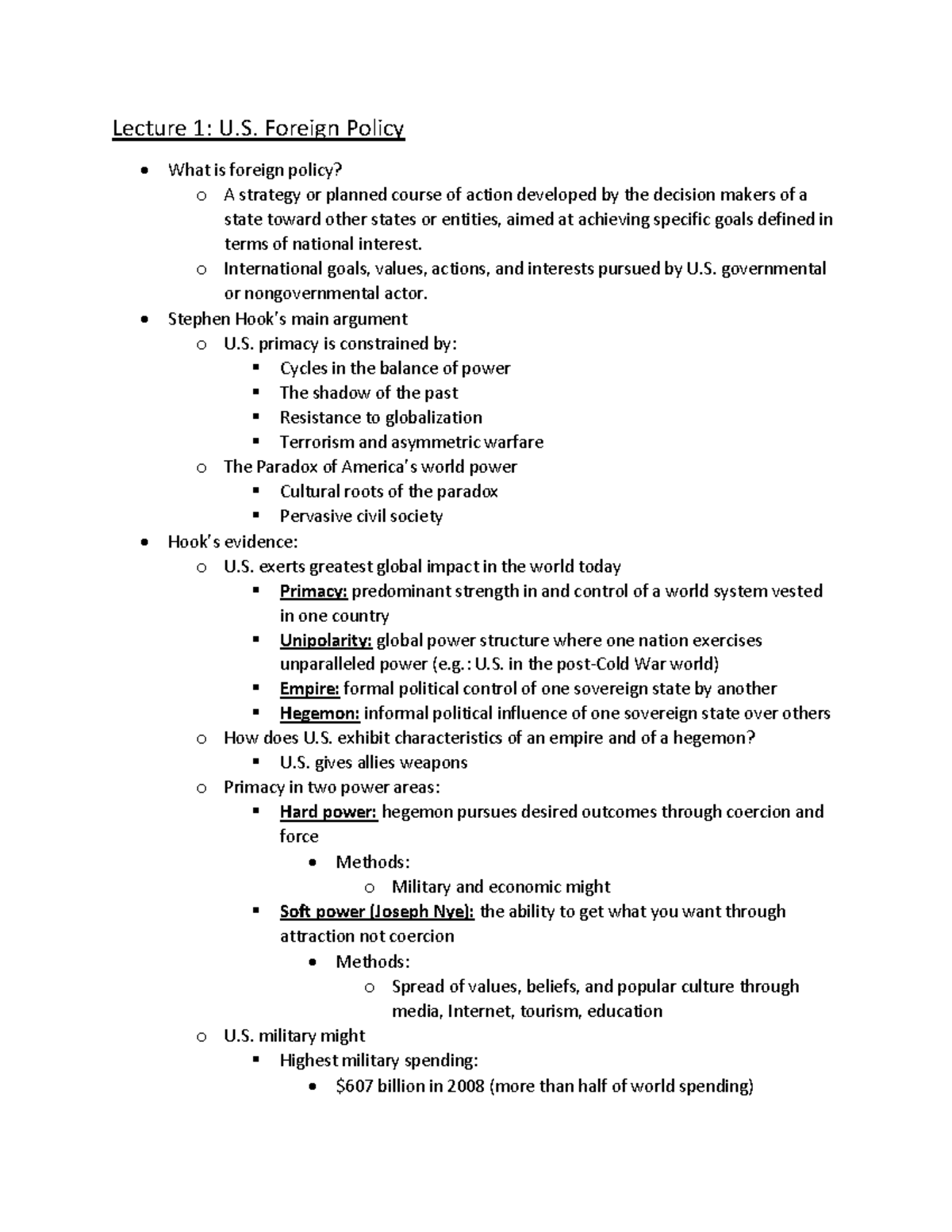 u-s-foreign-policy-ps-357-notes-lecture-1-u-foreign-policy-what