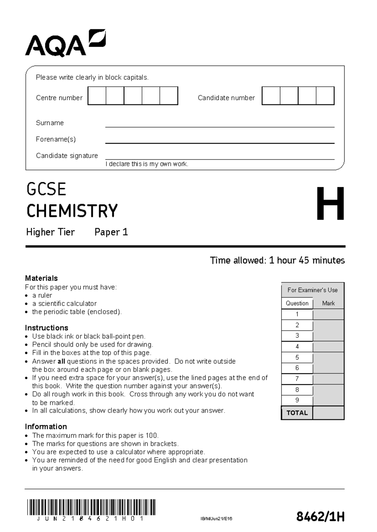 June 2021 Qp 6 Unlocked Past Paper Jun2184621h01 Ib M Jun21 E16