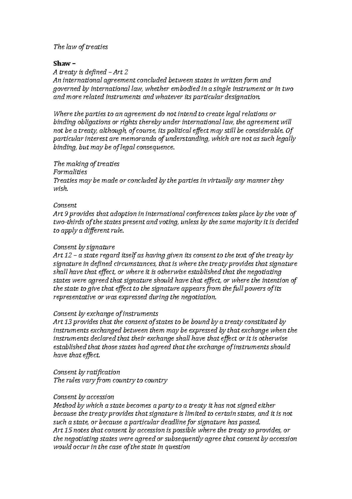 Week-3-4 - Summary Cases and Materials on International Law - The law ...