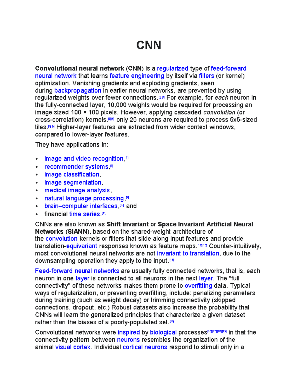 CNN - CNN Convolutional neural network (CNN) is a regularized type of ...