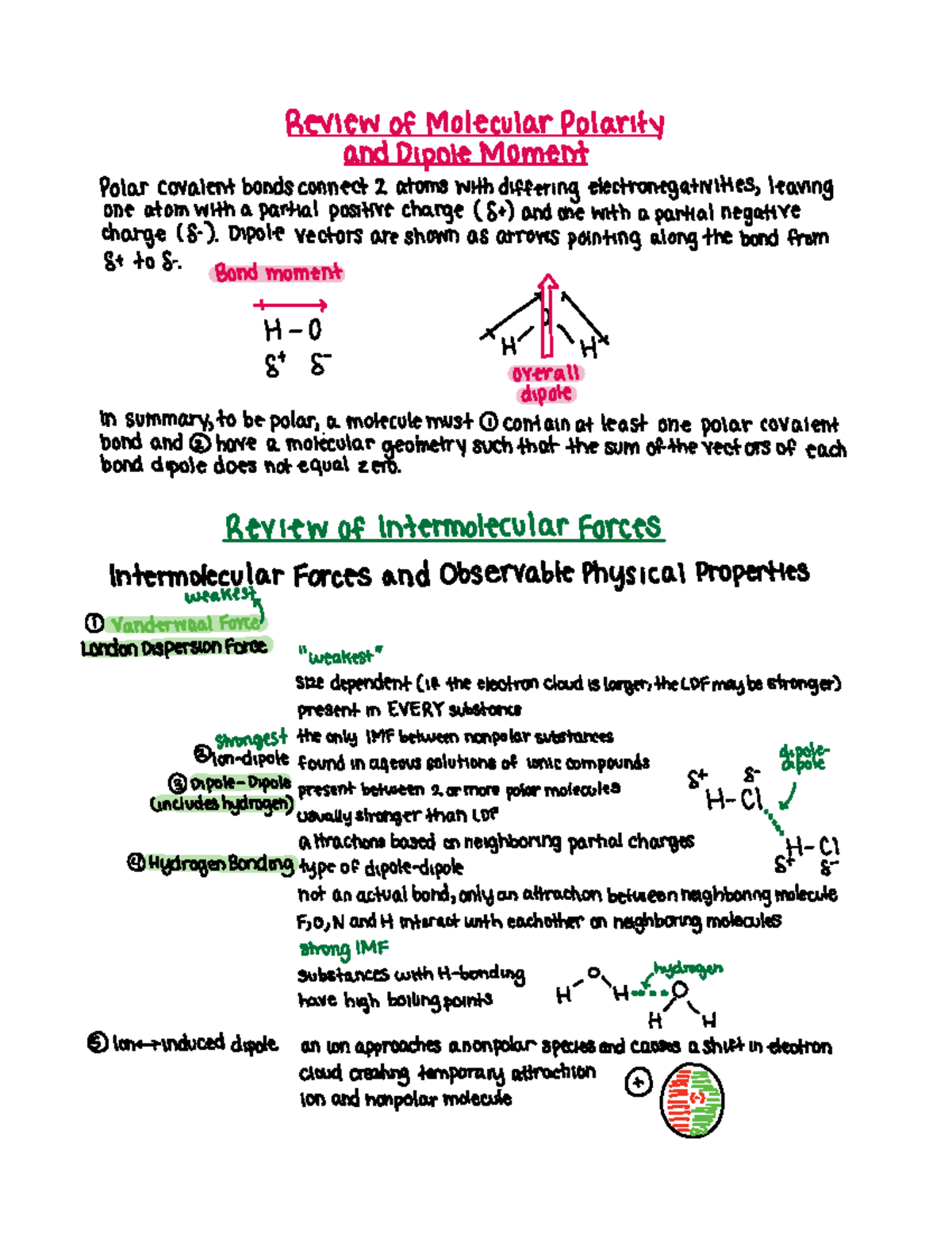 Review of Vsepr, VBT, and Polarity Pre-Class Activity - Review of ...