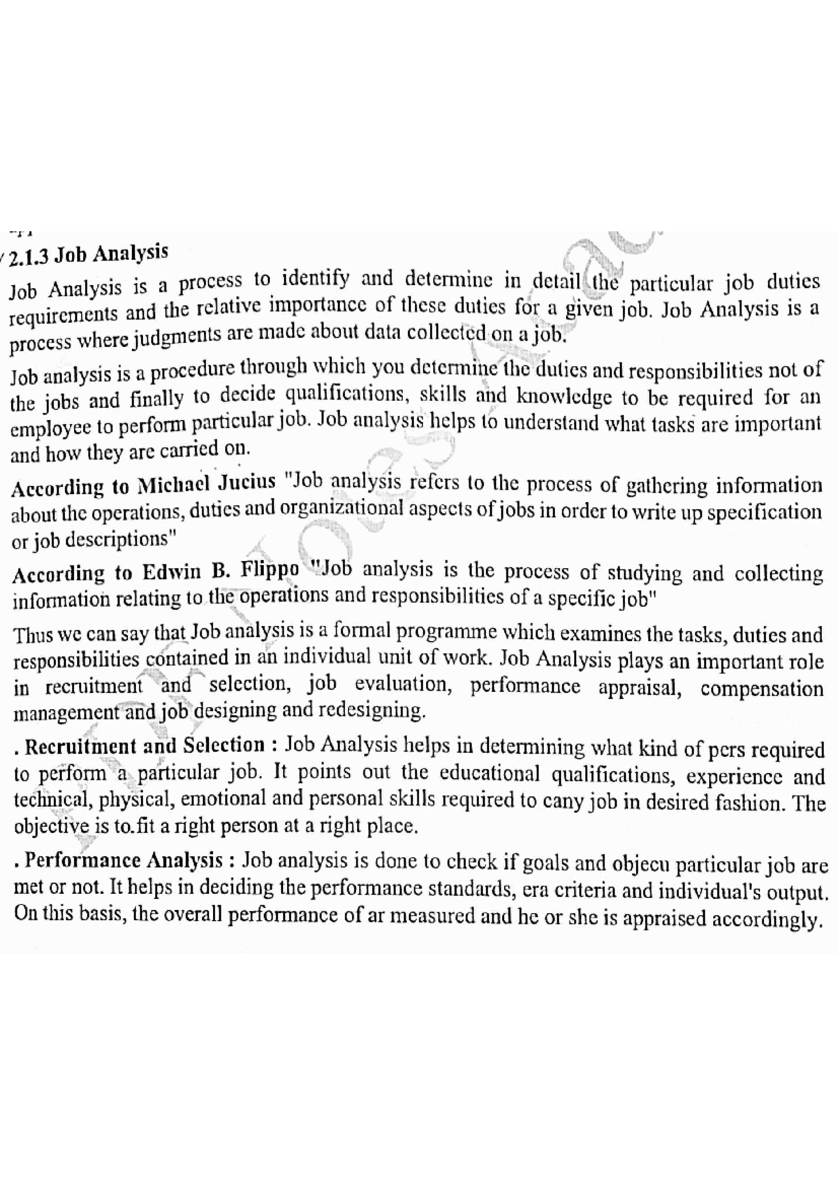 Job analysis - It can be used for exam preparation, preparing notes for ...