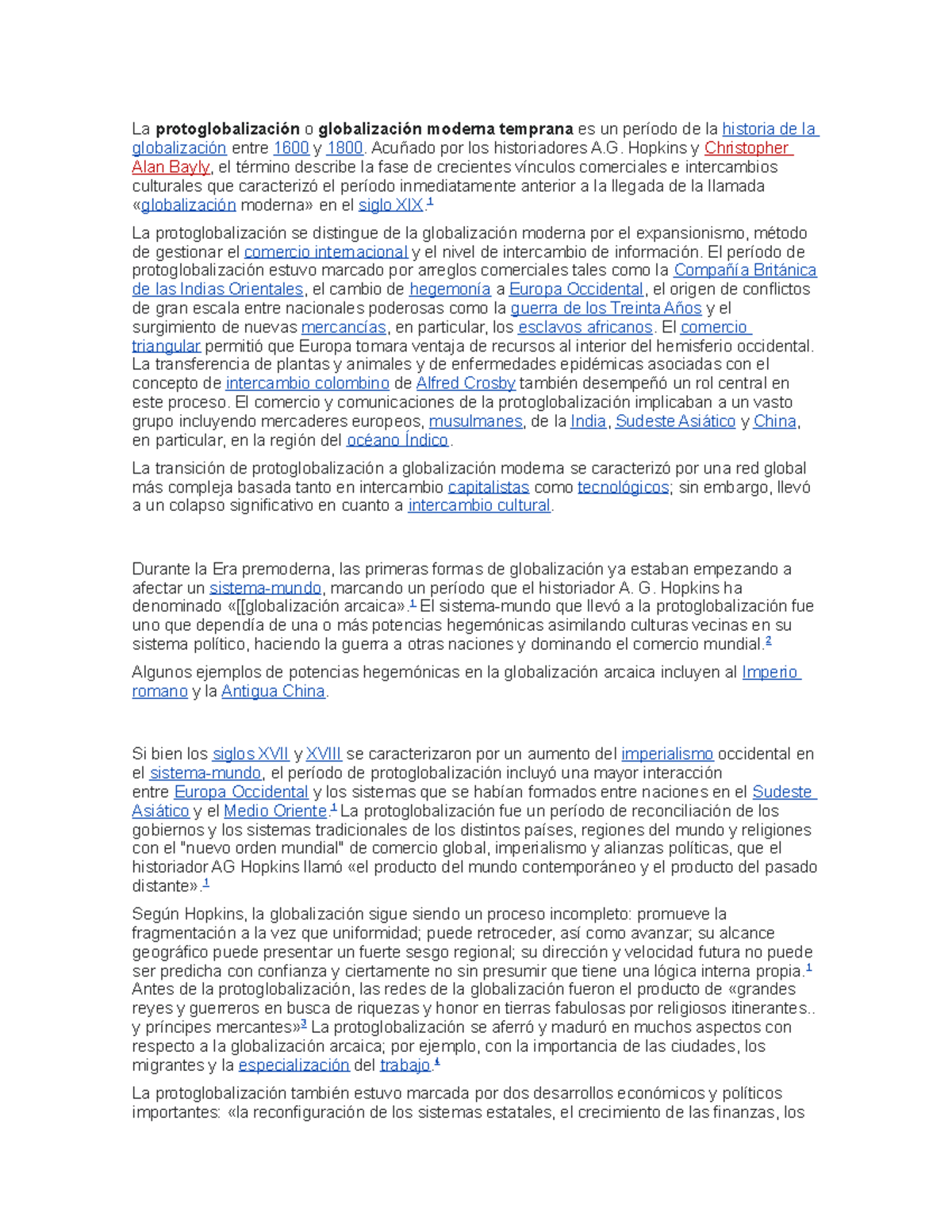 Protoglobal dsadasdsadasdas La protoglobalización o globalización
