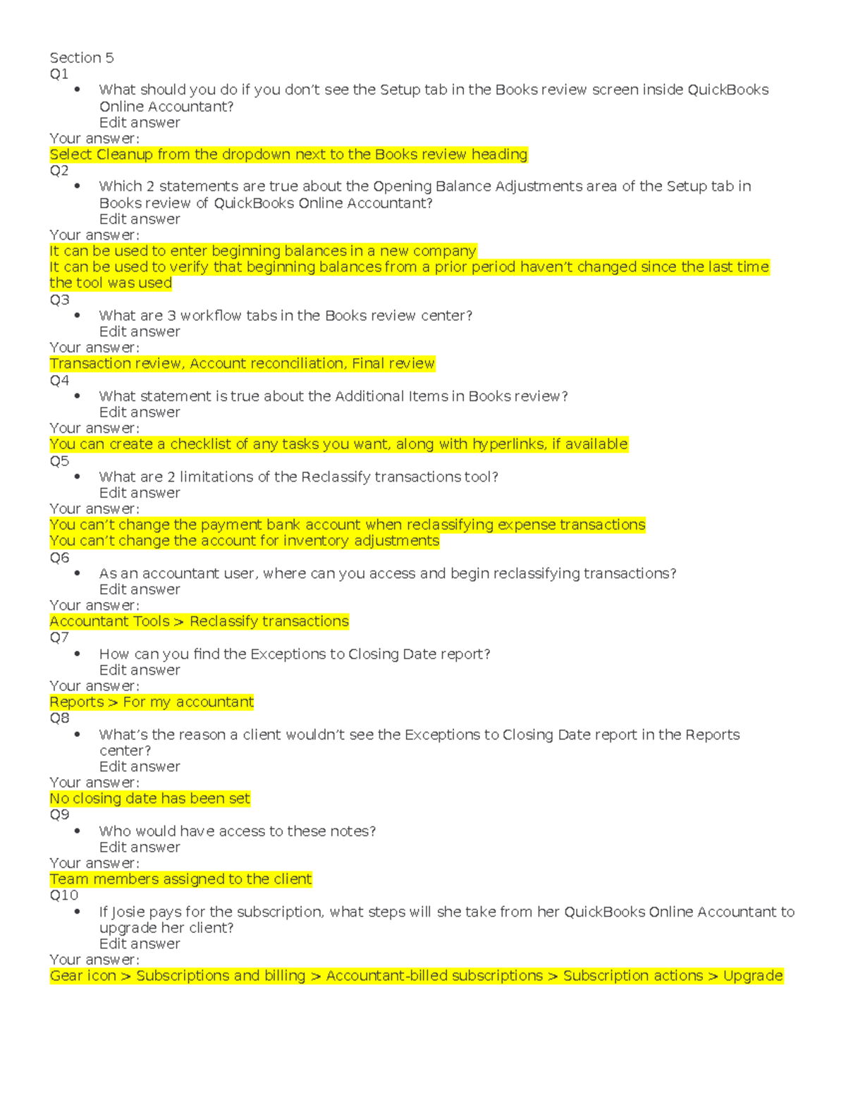 QB Exam Section 5 - (all) (May2024) - Section 5 Q What should you do if ...