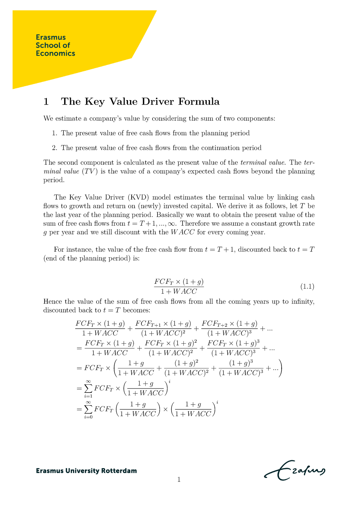 4 Key value driver derivation (optional) - 1 The Key Value Driver