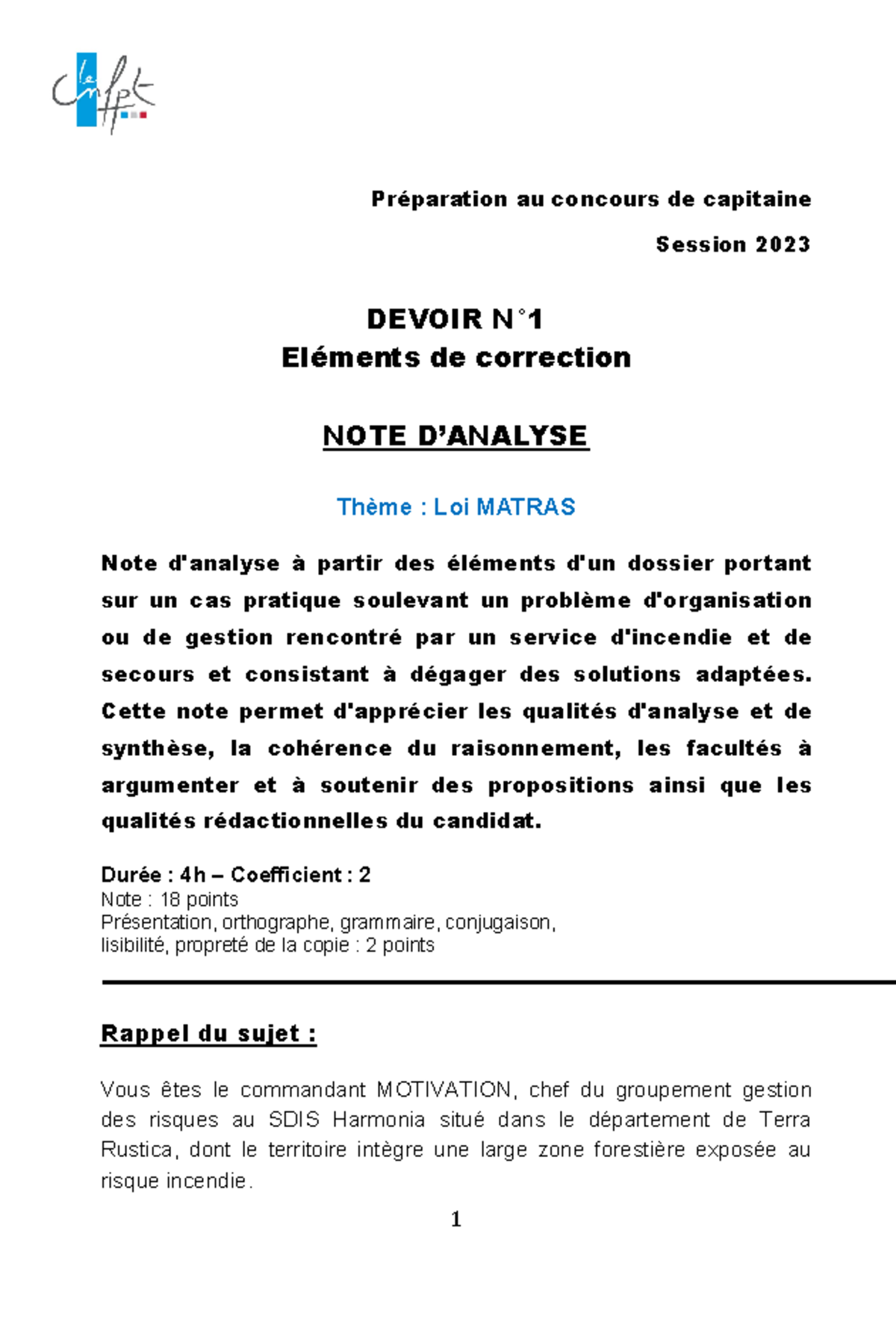 2023 SPP conc capi note 1 matras corrige OK - Préparation au concours ...
