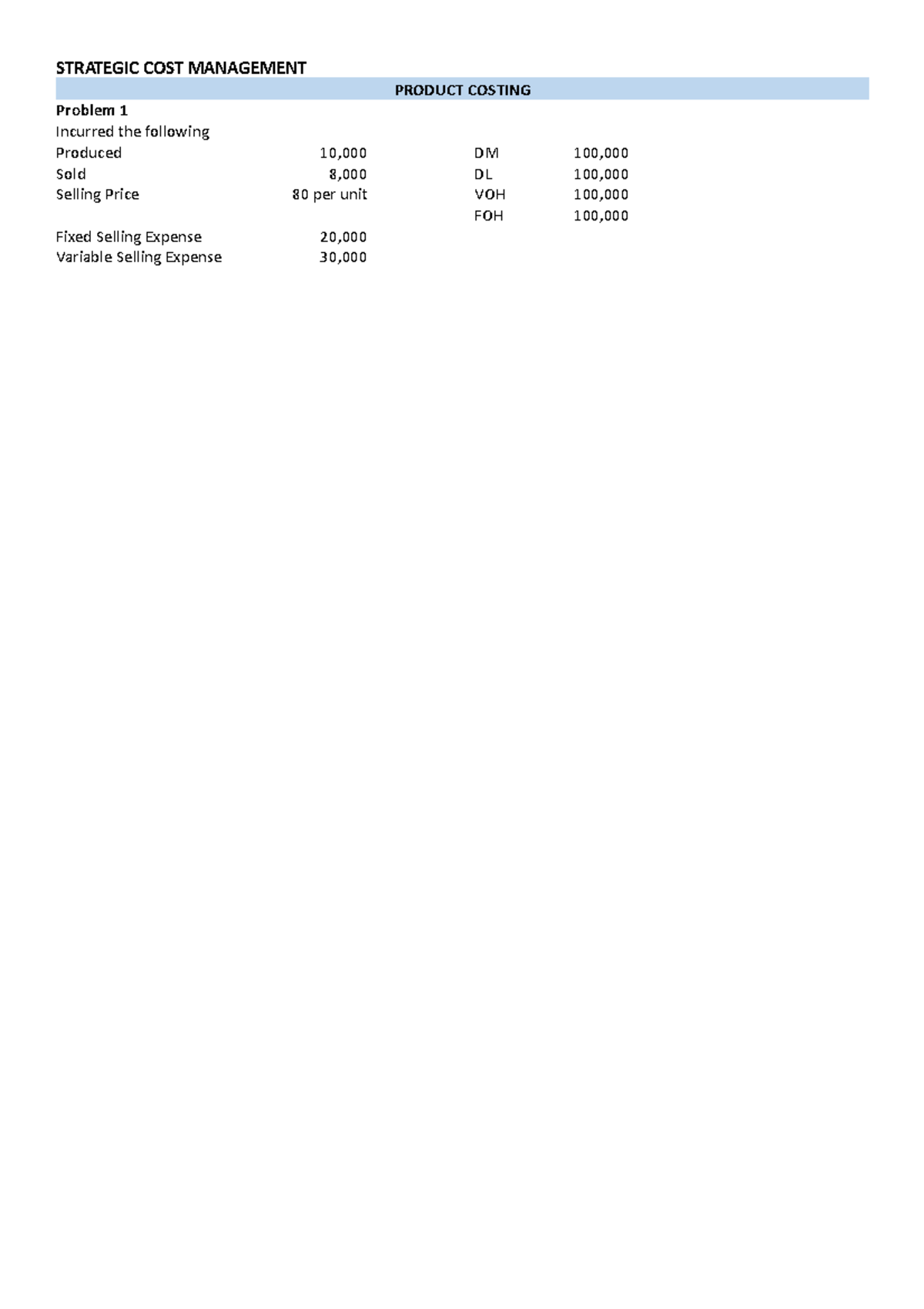 SCM print - nas djce - STRATEGIC COST MANAGEMENT PRODUCT COSTING ...
