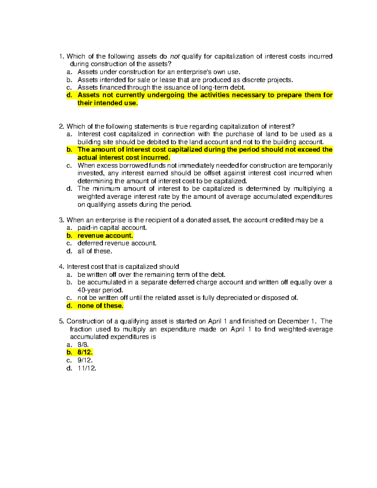 PPE13 with answers - Which of the following assets do not qualify for ...