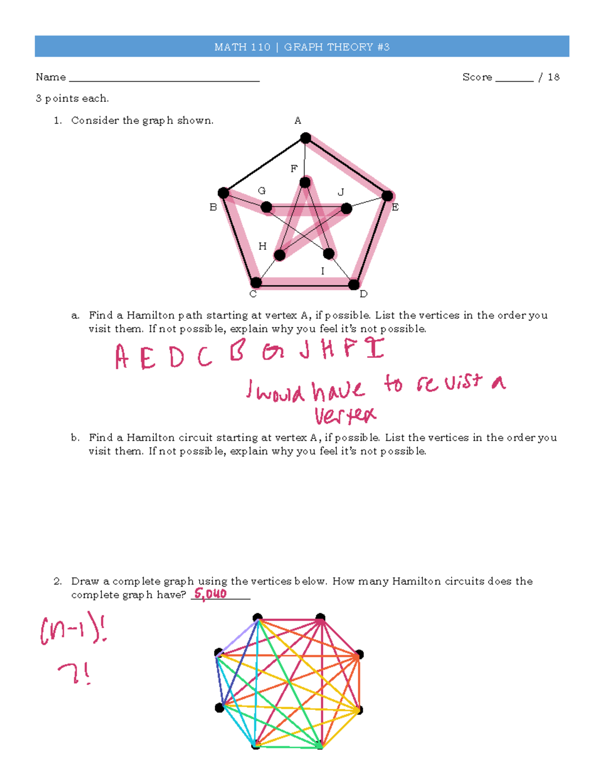 graph theory homework