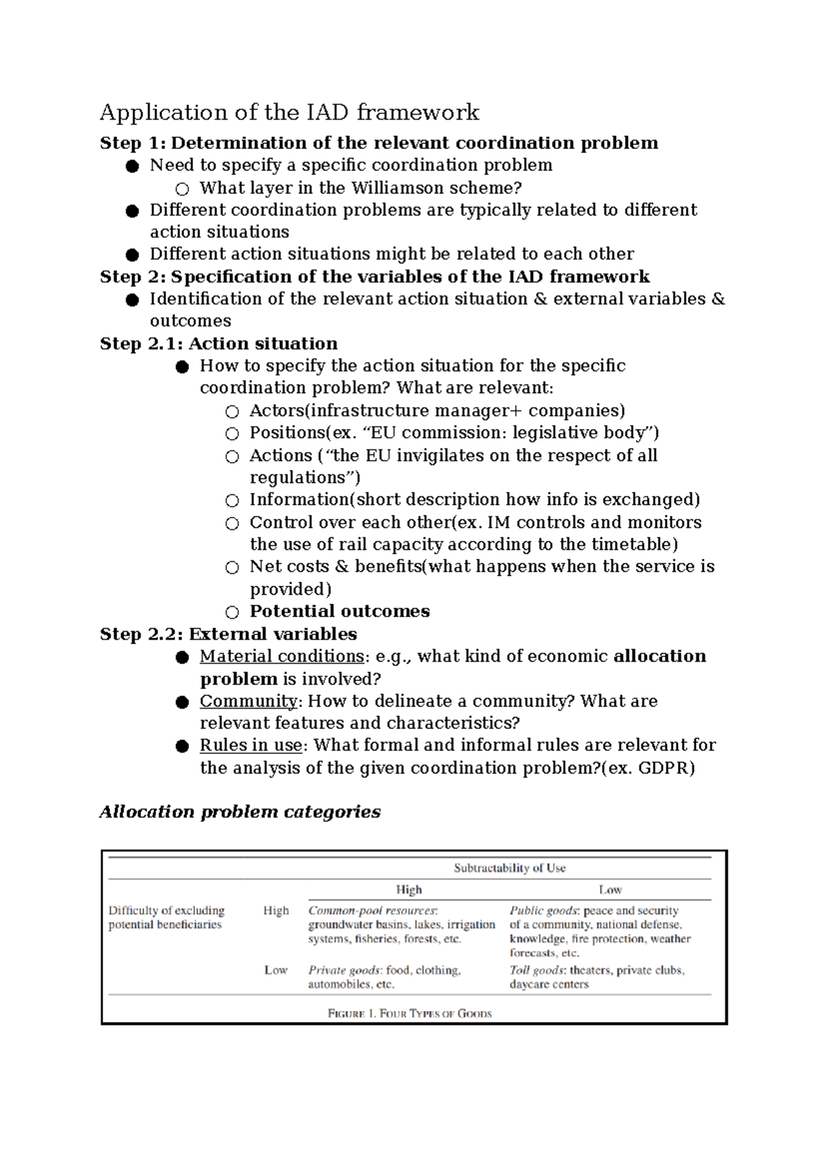 SEN1131 what to write when - Application of the IAD framework Step 1 ...